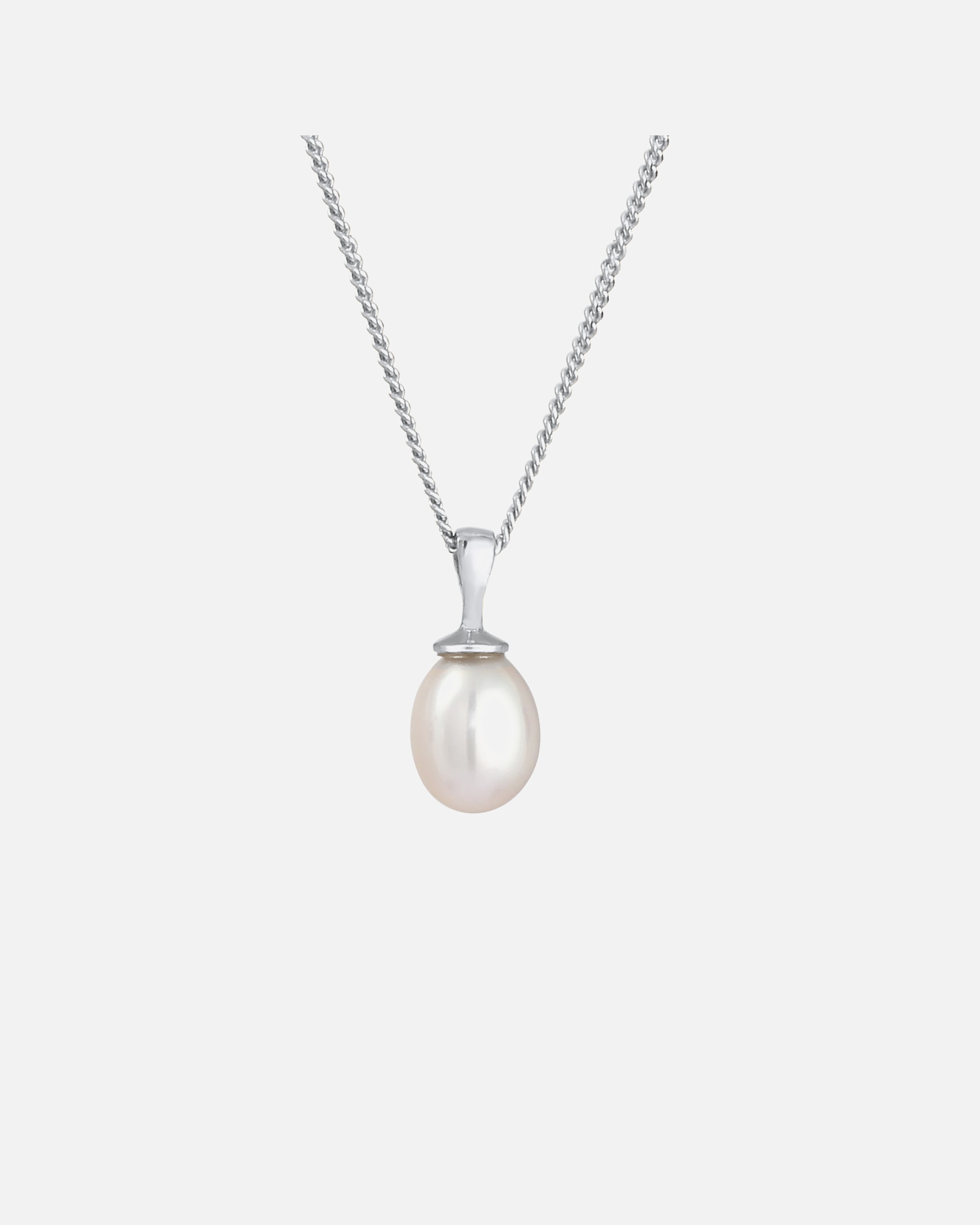 Naszyjnik dla Kobieta Elli Damski ponadczasowy filigranowy z perłą hodowlana słodkowodną w pozłacanym srebrze próby 925 Sterling Silver 45