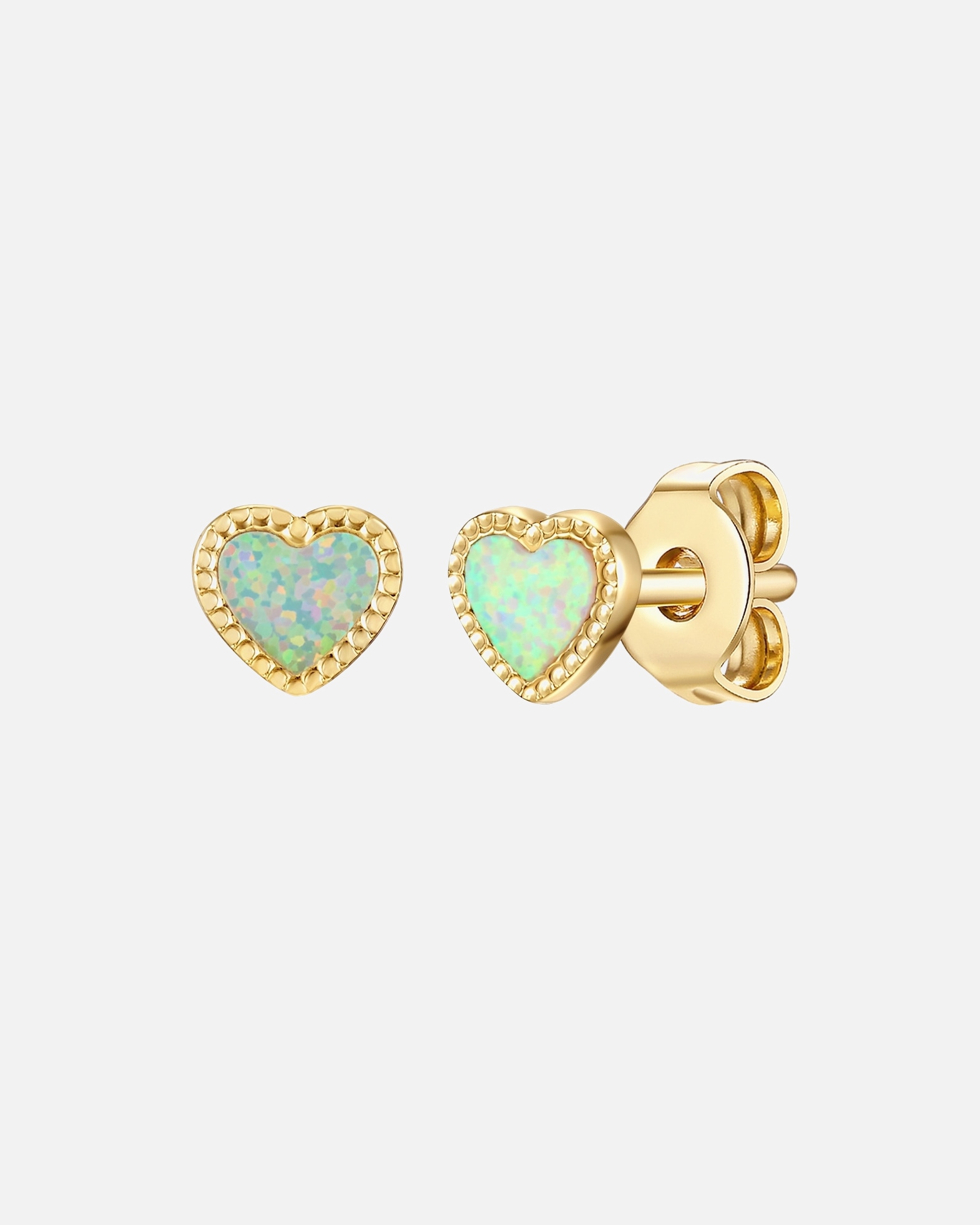 Kolczyki dla Kobieta Kolczyki Serce z Srebro wysokiej próby w Żółte złoto 4,8 mm