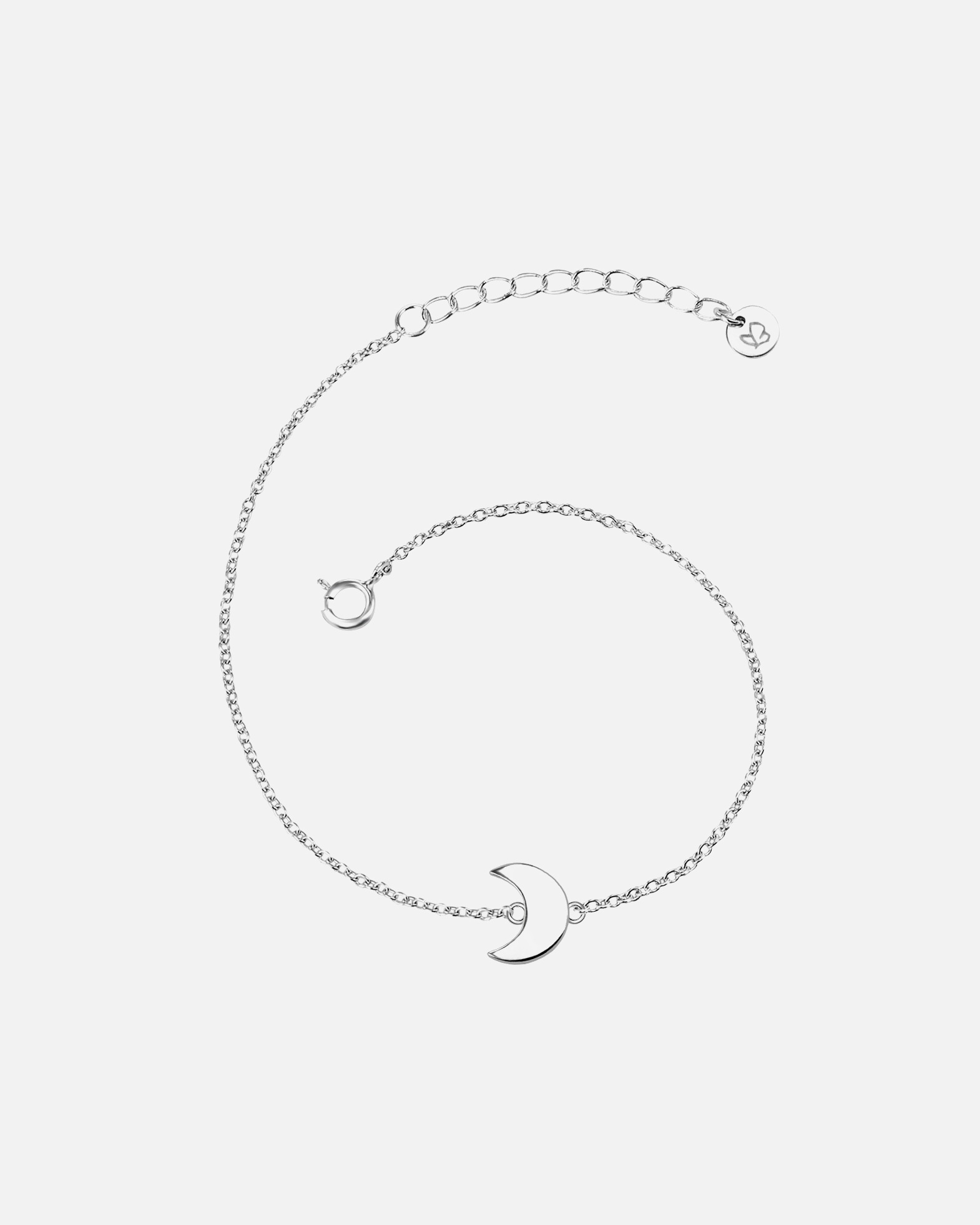 Bransoletka dla Kobieta Srebrna bransoleta Księżyc srebro wysokiej próby srebrny 17,0 cm Basislänge + 3,0 cm Verlängerung