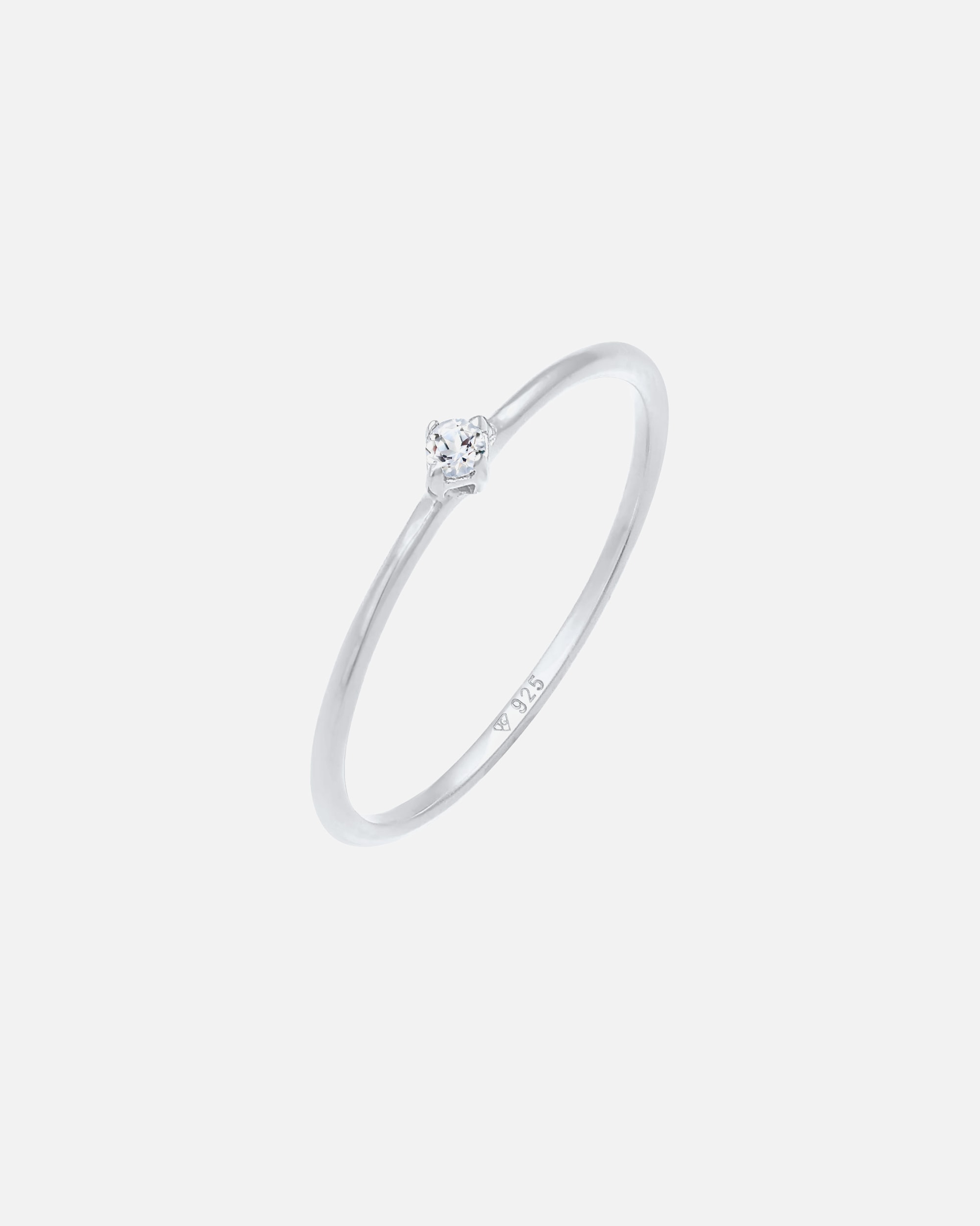 Pierścionek dla Kobieta Elli PREMIUM Damski pasjans elegancki filigranowy z kamieniem Topaz w pozłacanym srebrze próby 925 Sterling Silver 54