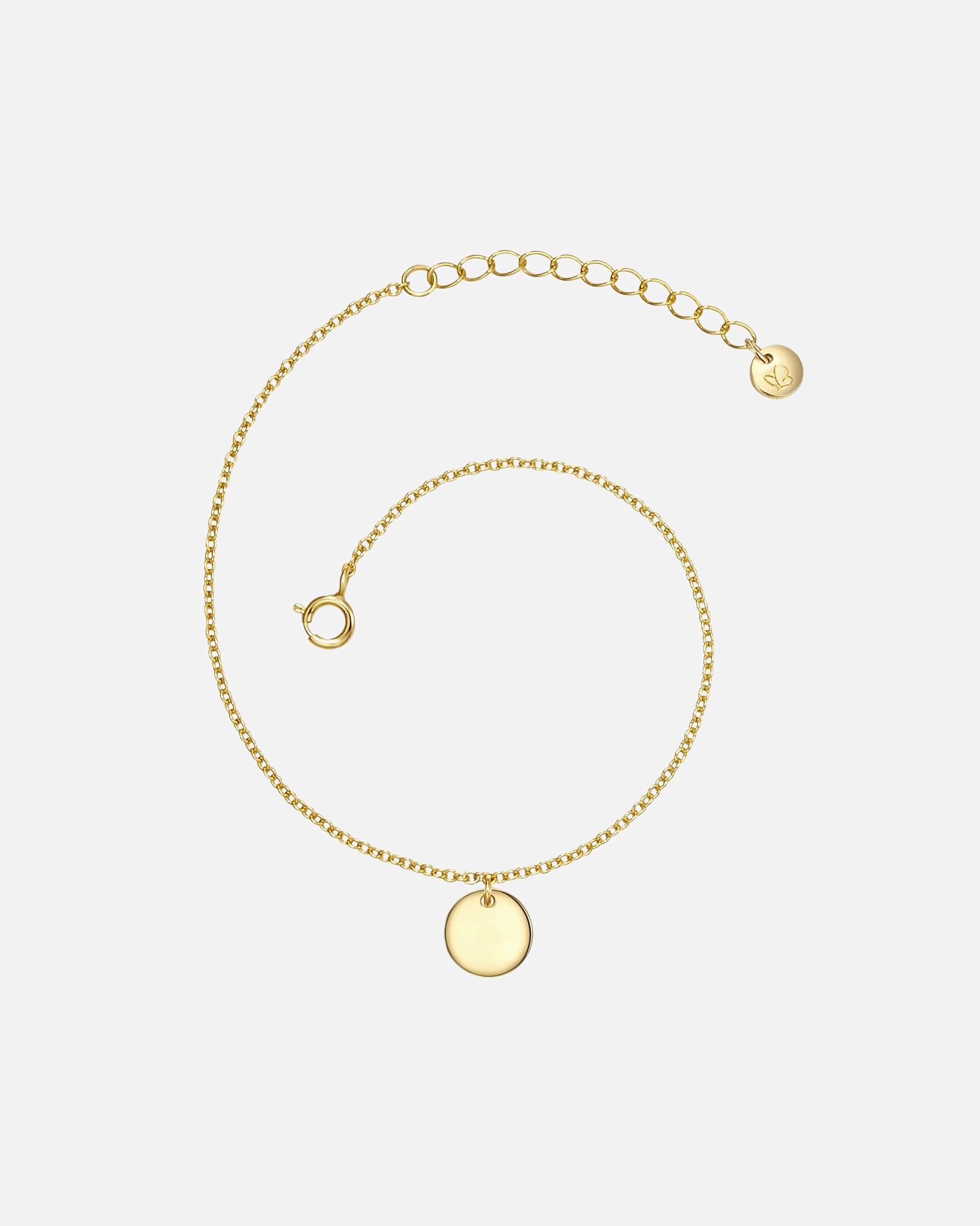 Bransoletka dla Kobieta Bransoletka Okrag z Srebro wysokiej próby w Żółte złoto 17,0 cm Basislänge + 3,5 cm Verlängerung