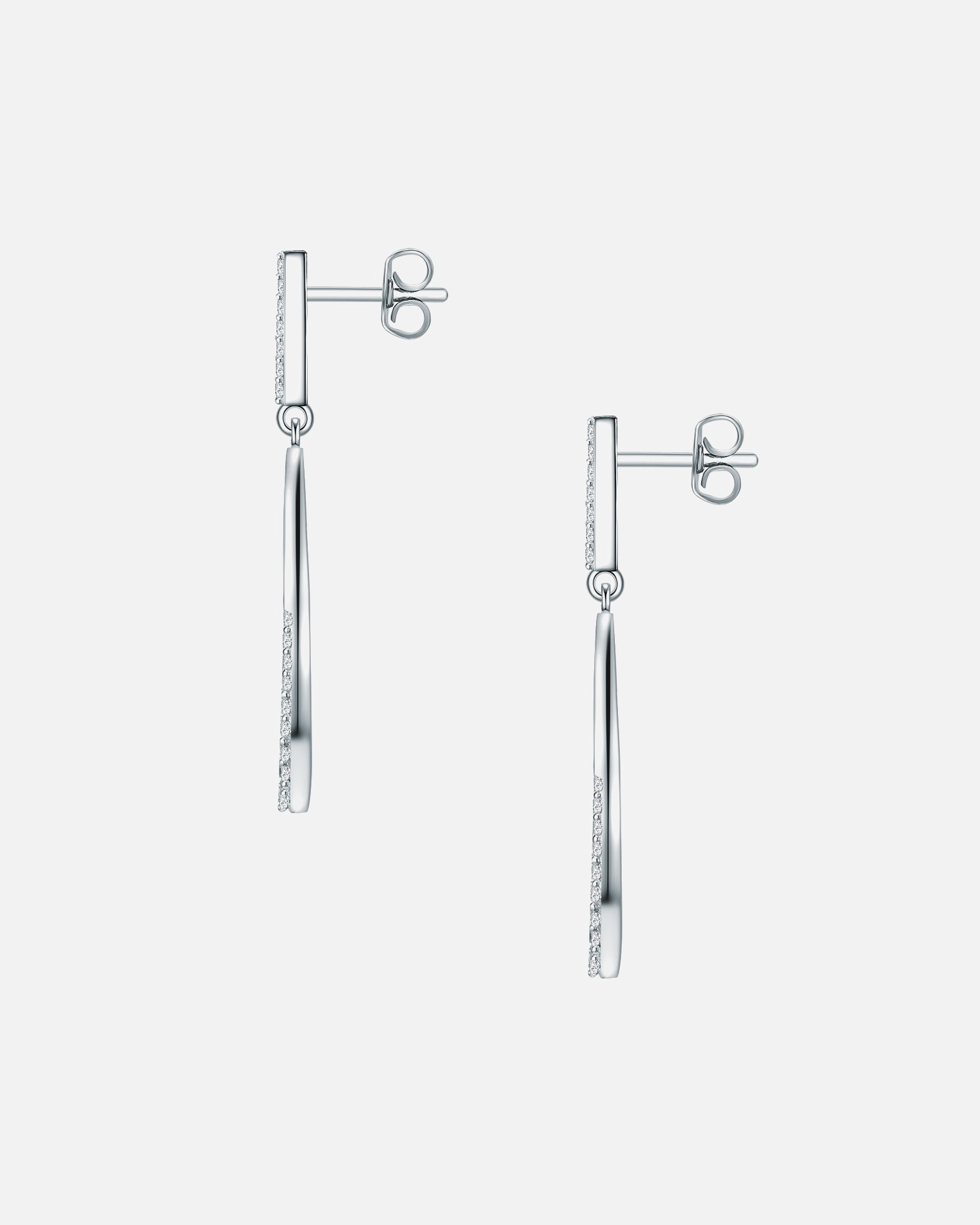 Kolczyki dla Kobieta Rafaela Donata Kolczyki wiszące srebrne srebro wysokiej próby Cyrkonia srebrny 34,0 mm