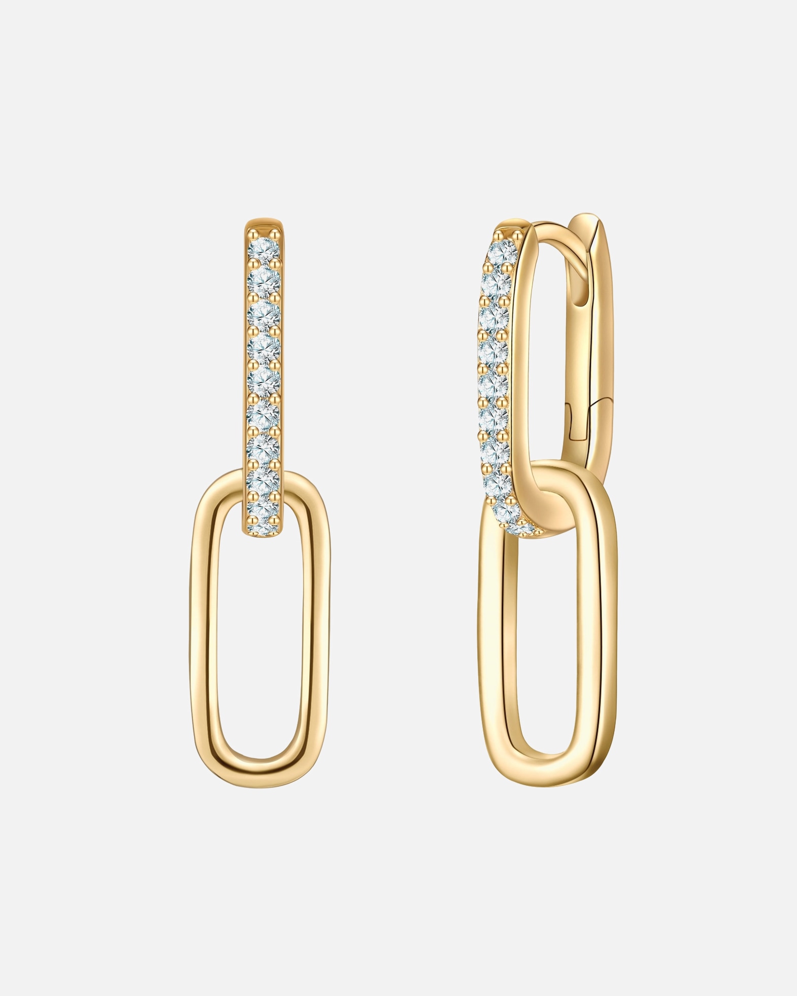 Obrączki dla Kobieta Glanzstücke München Kolczyki z Srebra Sterling w zlocie zóltym z Cyrkonia 25,1 mm