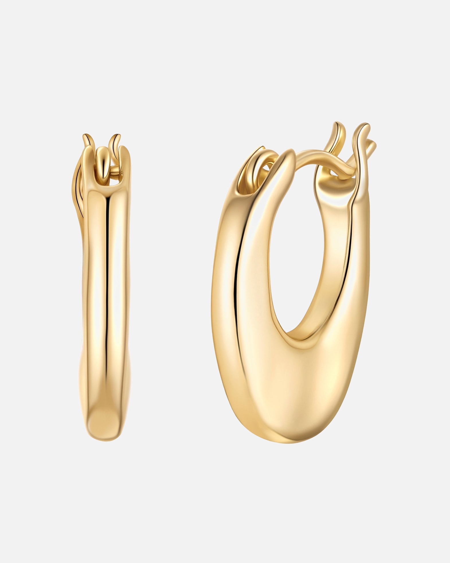 Obrączki dla Kobieta Glanzstücke München Kolczyki kola ze srebra próby 925 w kolorze zlotym 14,7 mm