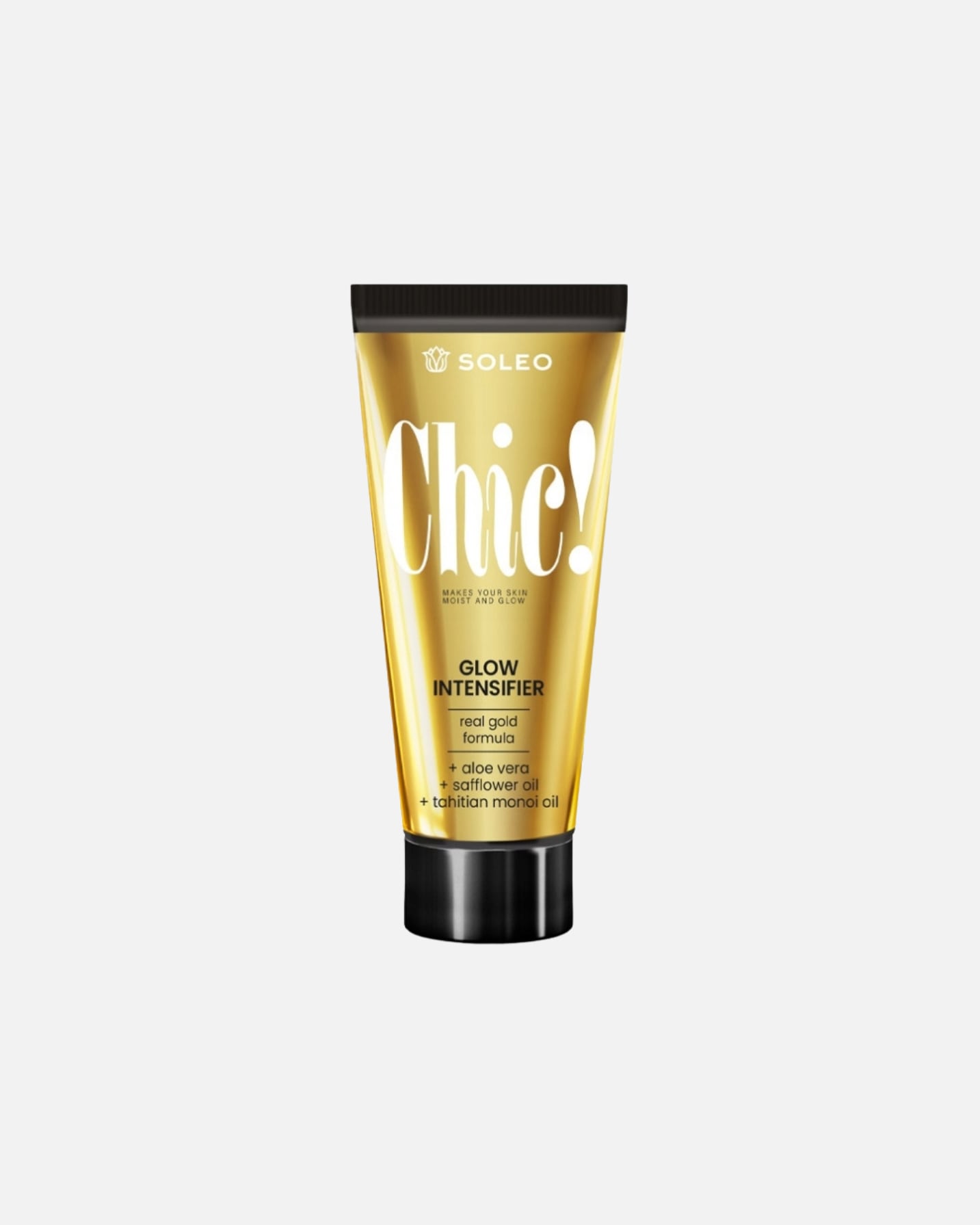 Balsam do opalania dla Unisex Soleo Default Brand Line Przyspieszacz opalania ze złotymi drobinkami 150 ml