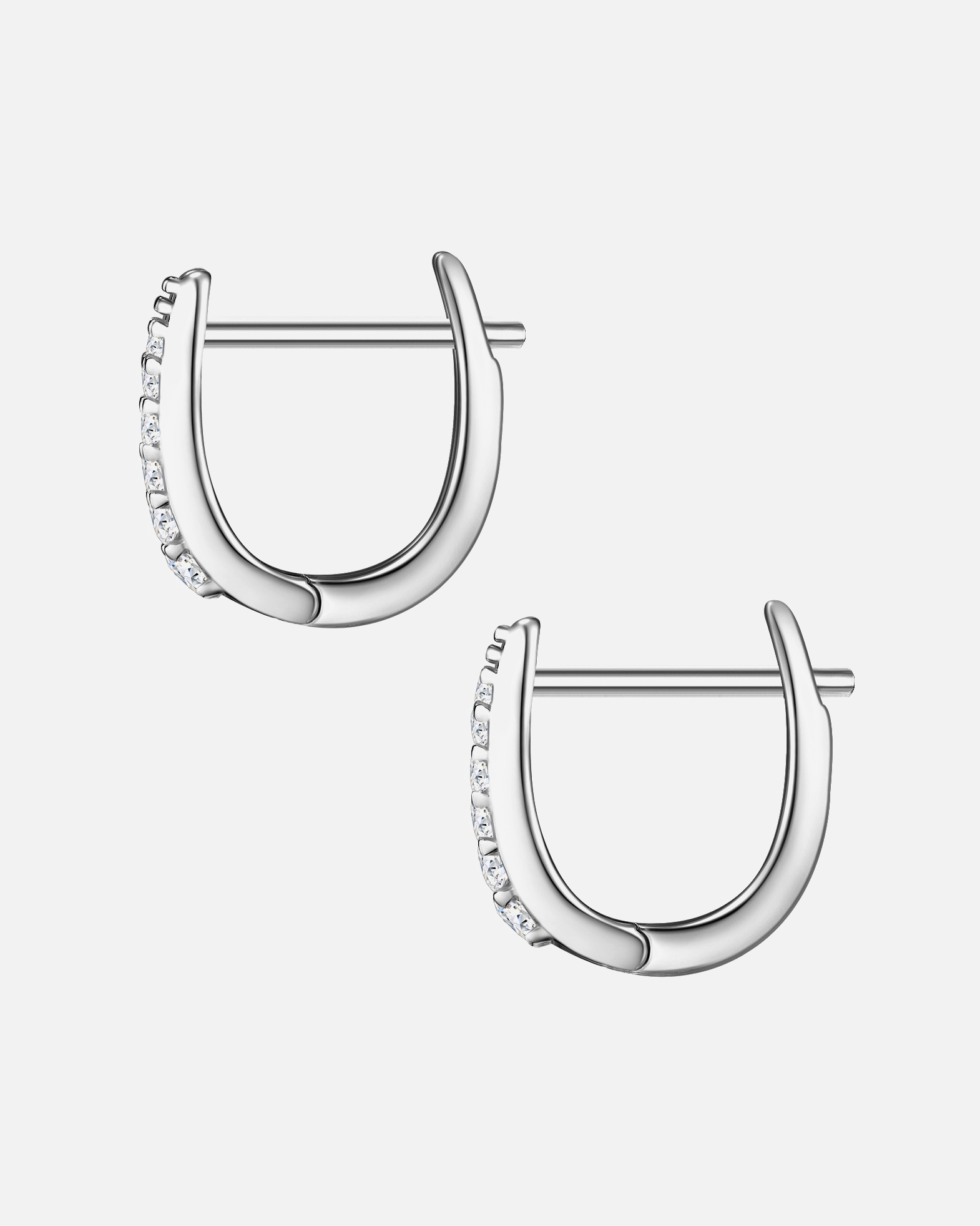 Obrączki dla Kobieta Glanzstücke München Srebrne kolczyki kreole srebro wysokiej próby Cyrkonia różowe złoto 10,0 mm
