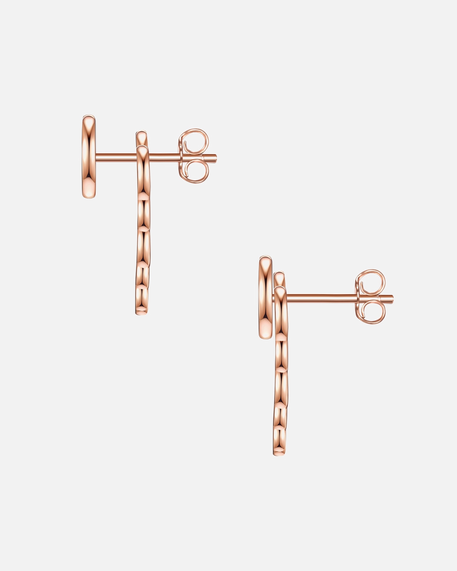 Kolczyki dla Kobieta Glanzstücke München Srebrne kolczyki sztyfty Kwiat lotosu srebro wysokiej próby różowe złoto 16,4 mm