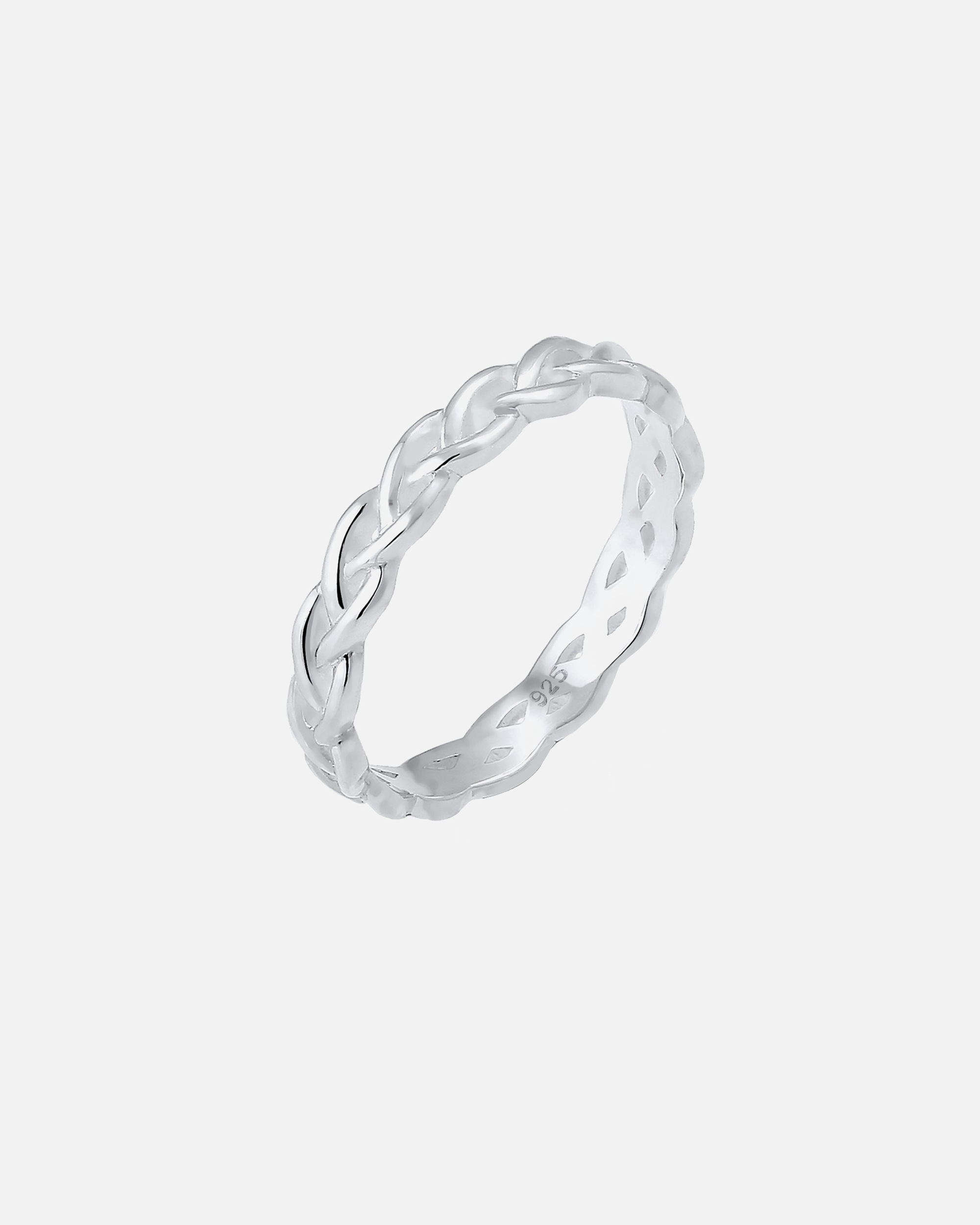 Pierścionek dla Kobieta Elli Damski pleciony węzeł nieskończoności Trend w srebrze 925 Sterling Silver 54