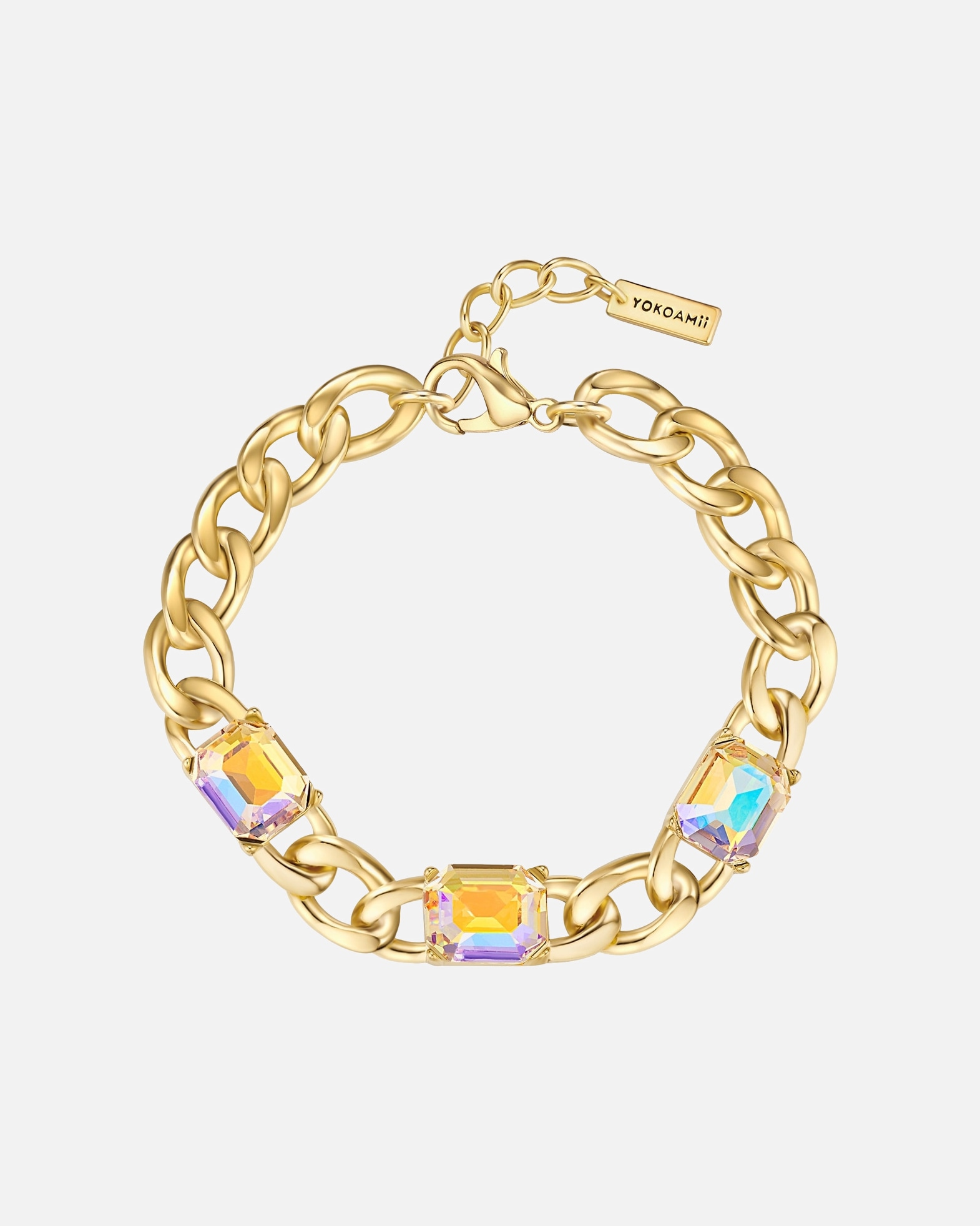 Bransoletka dla Kobieta Bransoletka w Mosiadz z Żółte złoto 19,0 cm Basislänge + 3,0 cm Verlängerung