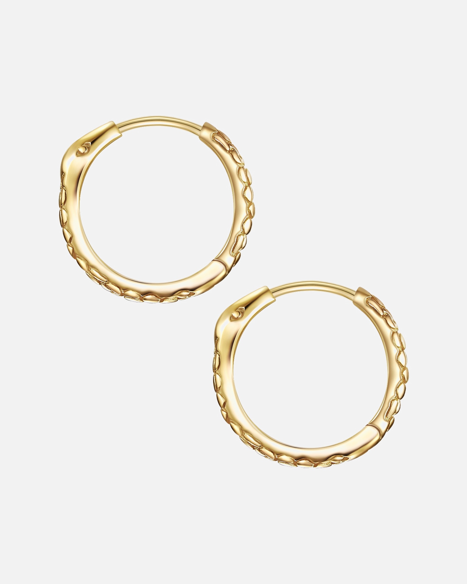 Kolczyki dla Kobieta Glanzstücke München Srebrne kolczyki kreole srebro wysokiej próby żółte złoto 13,7 mm