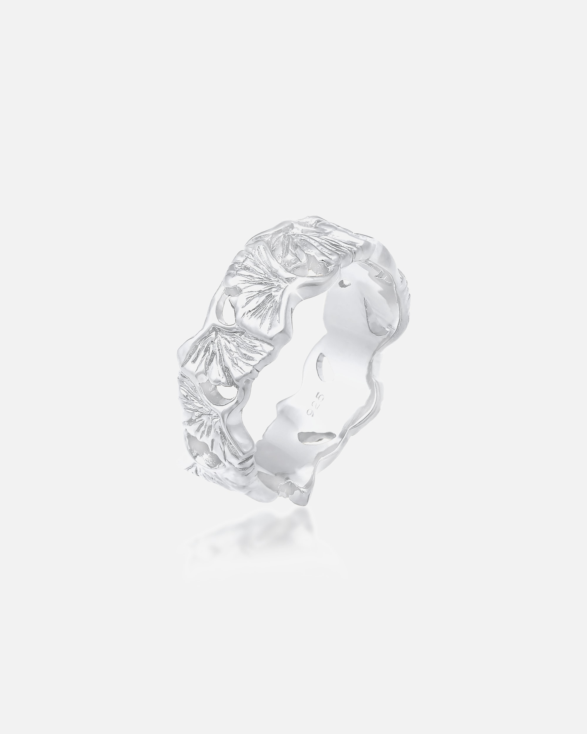Pierścionek dla Kobieta Elli Damski pierścionek Ginkgo liść Tropical Summer Trend w pozłacanym srebrze 925 Sterling Silver 52