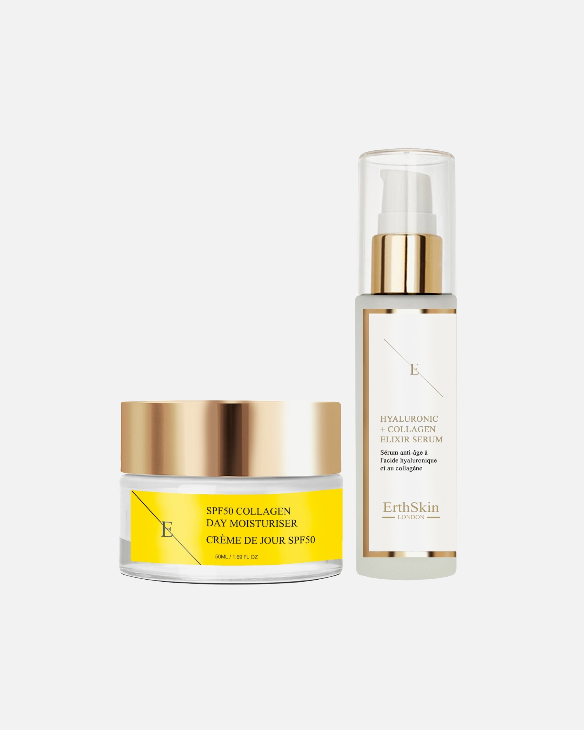 Zestaw do pielęgnacji twarzy dla Kobieta ErthSkin London Duet nawilżający SPF + kolagen 1 sztukaka