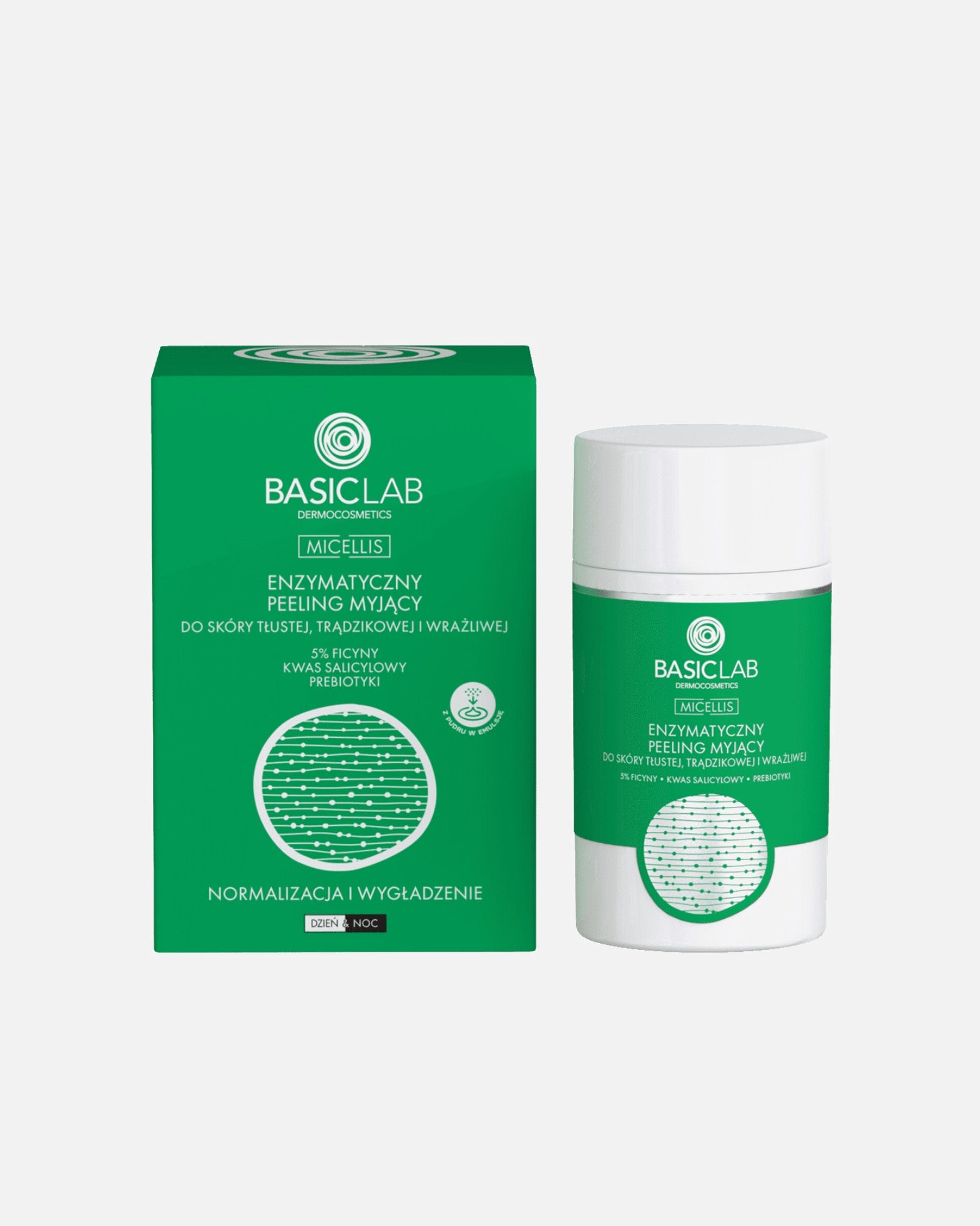 Peeling do twarzy dla Kobieta BasicLab Micellis - do skóry tłustej i wrażliwej 35 g