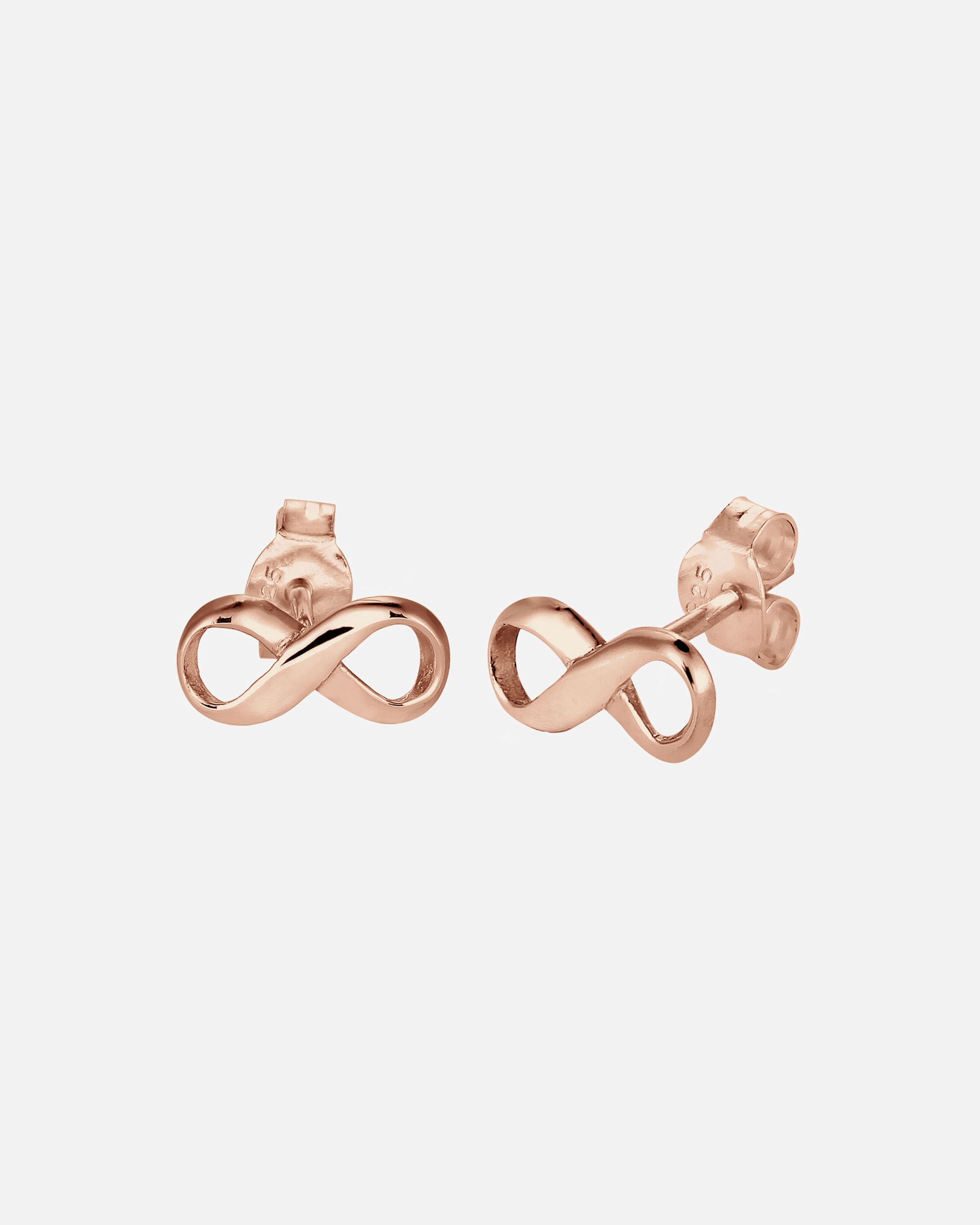 Kolczyki dla Kobieta Elli Damskie kolczyki sztyfty symbol nieskończoności w srebrze próby 925 Sterling Silver rosefarben