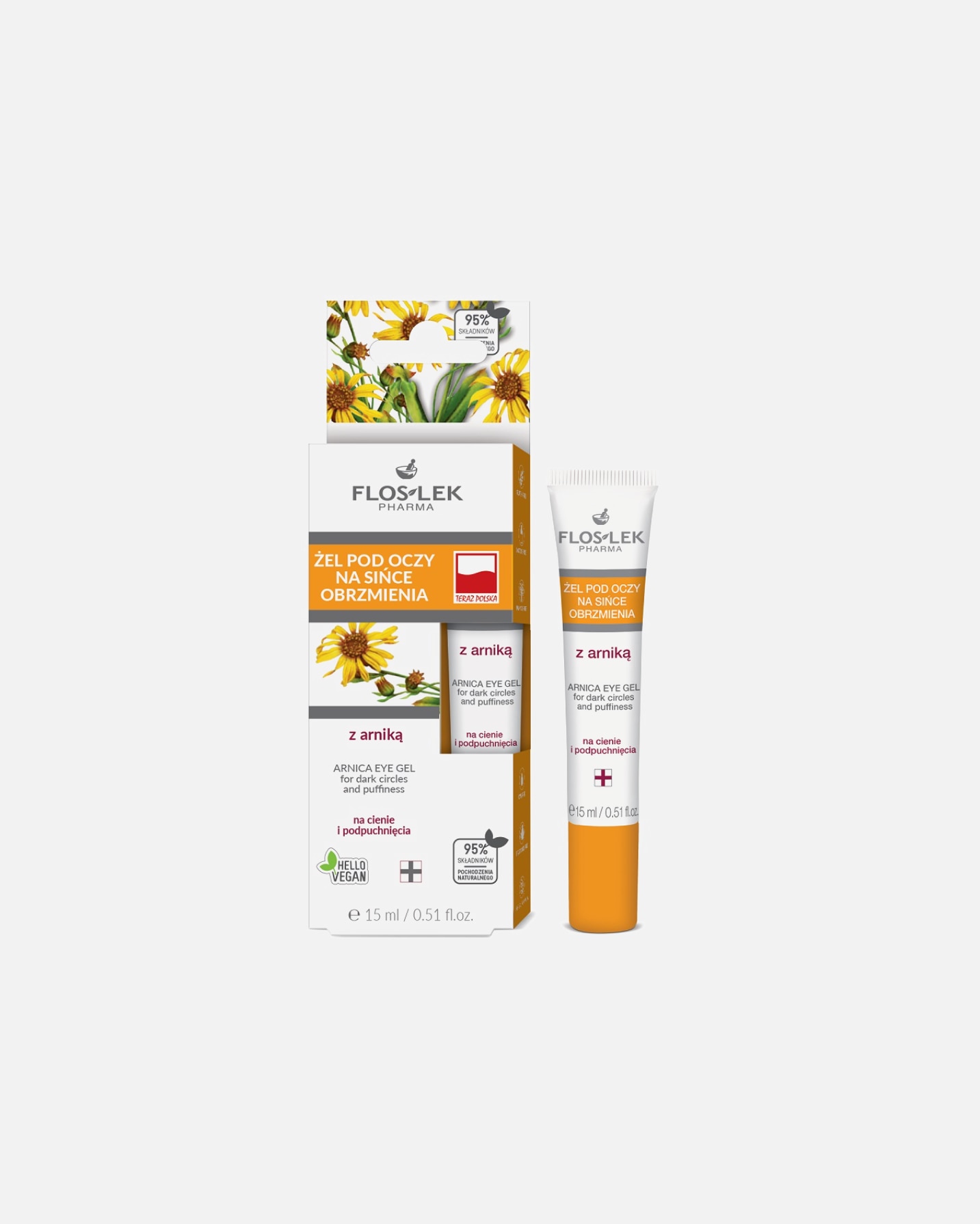 Żel do golenia dla Kobieta Floslek Żel pod oczy na sińce i obrzmienia 15 ml