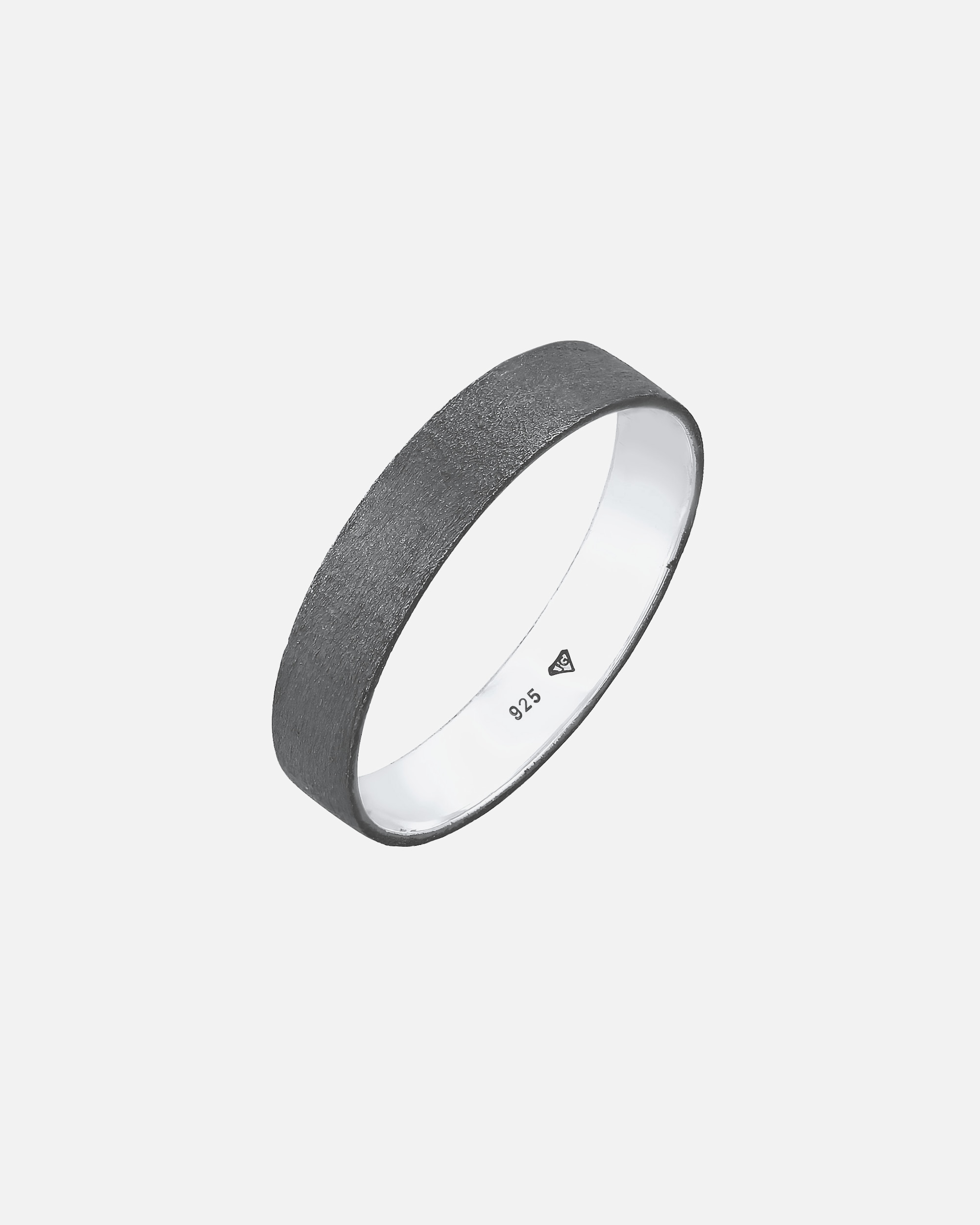 Pierścionek dla Mężczyzna KUZZOI Męski pierścień Minimal Basic Friendship w srebrze 925 Sterling Silver 54