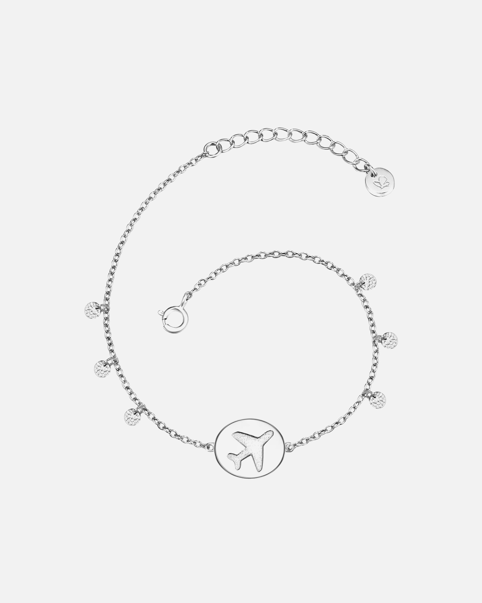 Bransoletka dla Kobieta Srebrna bransoleta Samolot srebro wysokiej próby srebrny 17,0 cm Basislänge + 3,0 cm Verlängerung