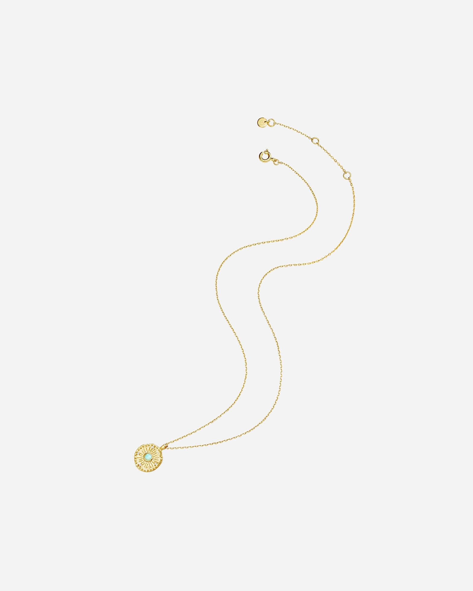 Naszyjnik dla Kobieta Glanzstücke München Naszyjnik srebrny srebro wysokiej próby amazonit żółte złoto 40,0 cm Basiskette + 5,0 cm Verlängerung