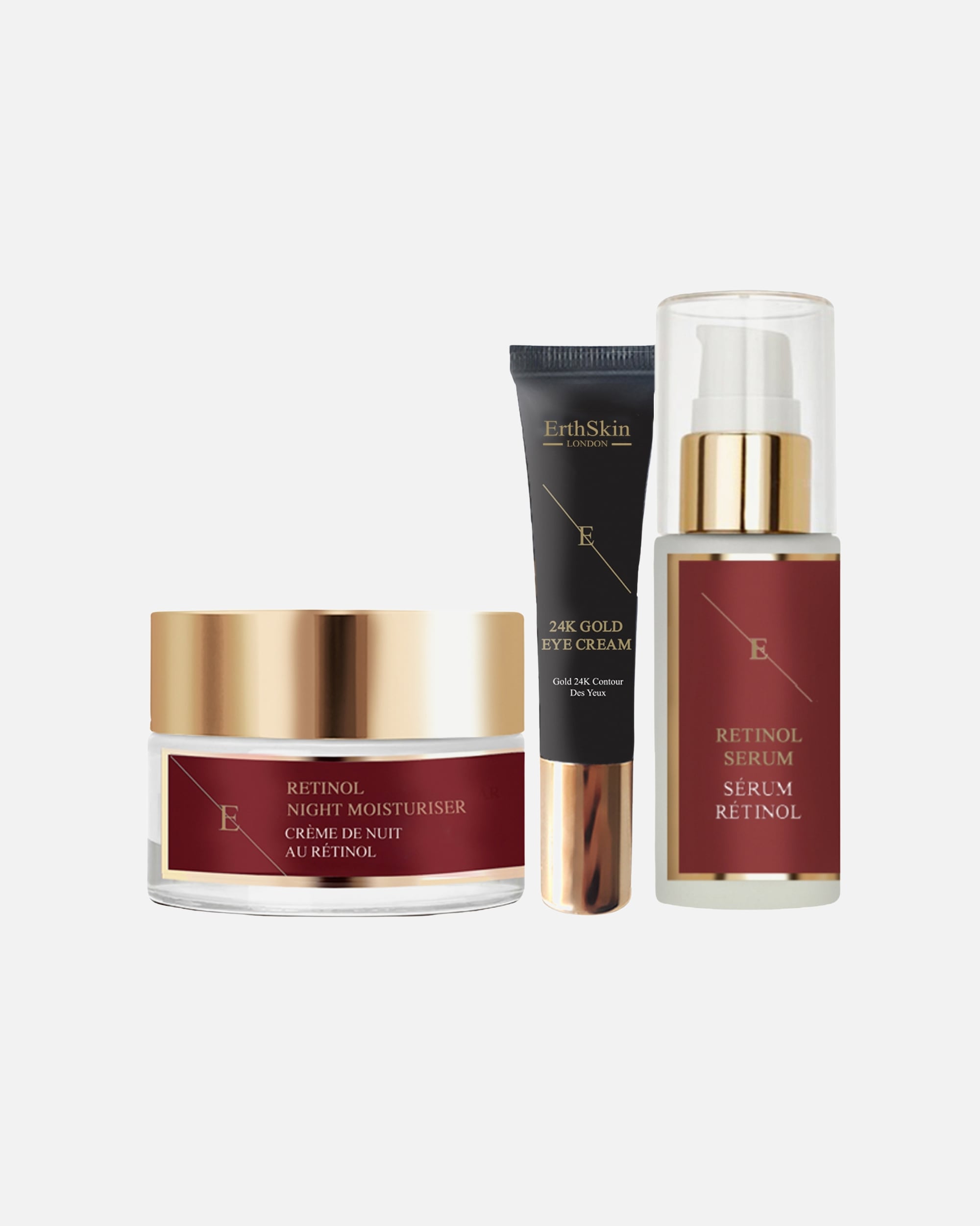 Zestaw do pielęgnacji twarzy dla Kobieta ErthSkin London Pro Retinol Gold Augenset 1 sztukaka