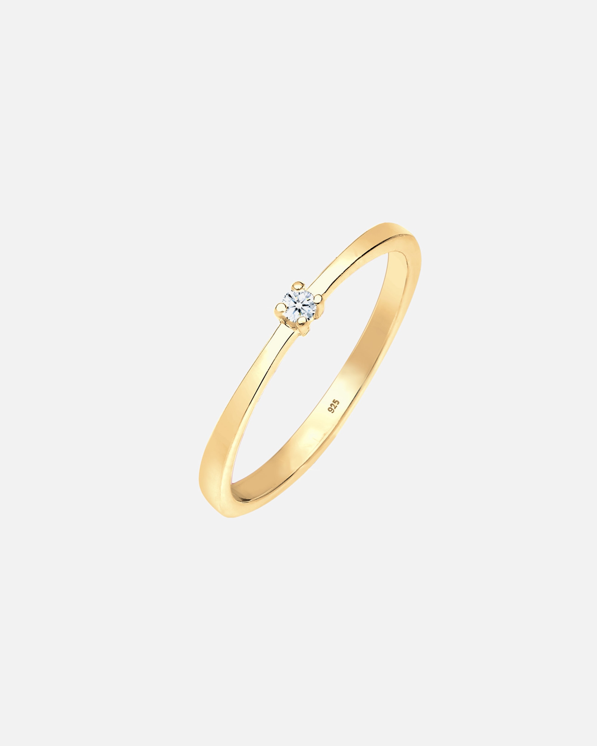 Pierścionek dla Kobieta Elli DIAMONDS Damski zaręczynowy soliter diament (0.03 ct.) w srebrze 925 Sterling Silver 52