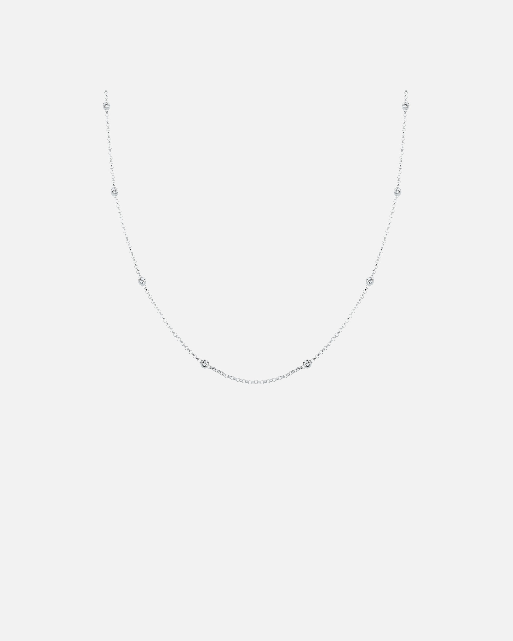 Naszyjnik dla Kobieta Elli Damski soliter z kryształami w srebrze próby 925 Sterling Silver 45