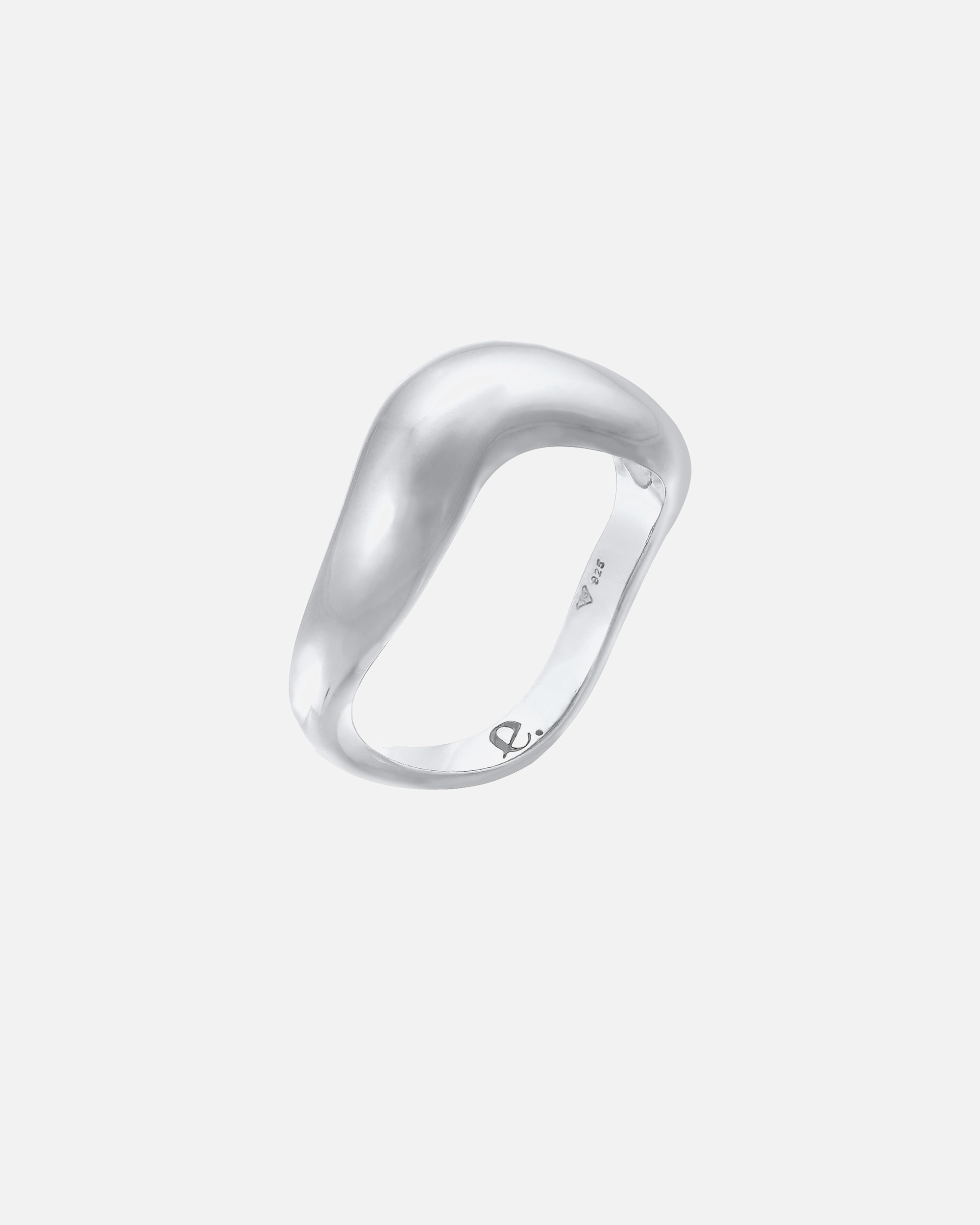 Pierścionek dla Kobieta Elli PREMIUM Damskie fale Trend Organic w srebrze próby 925 Sterling Silver 58