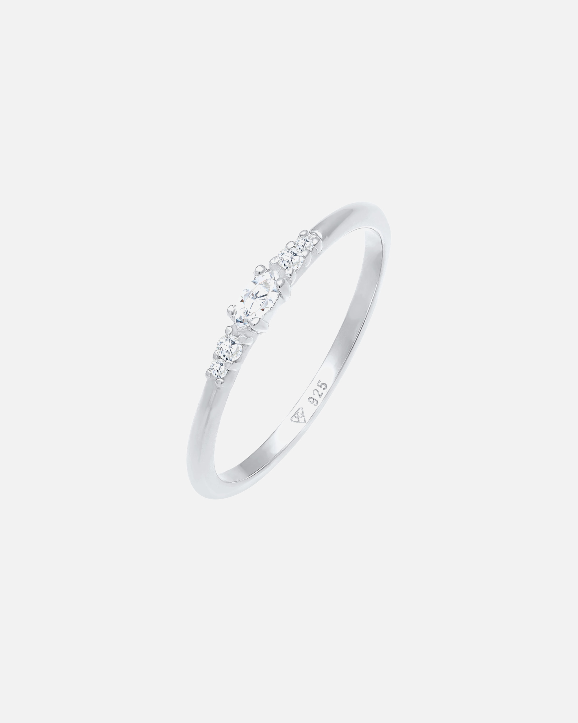 Pierścionek dla Kobieta Elli Damski markiz elegancki zaręczyny z kryształami cyrkoni w srebrze 925 Sterling Silver 52