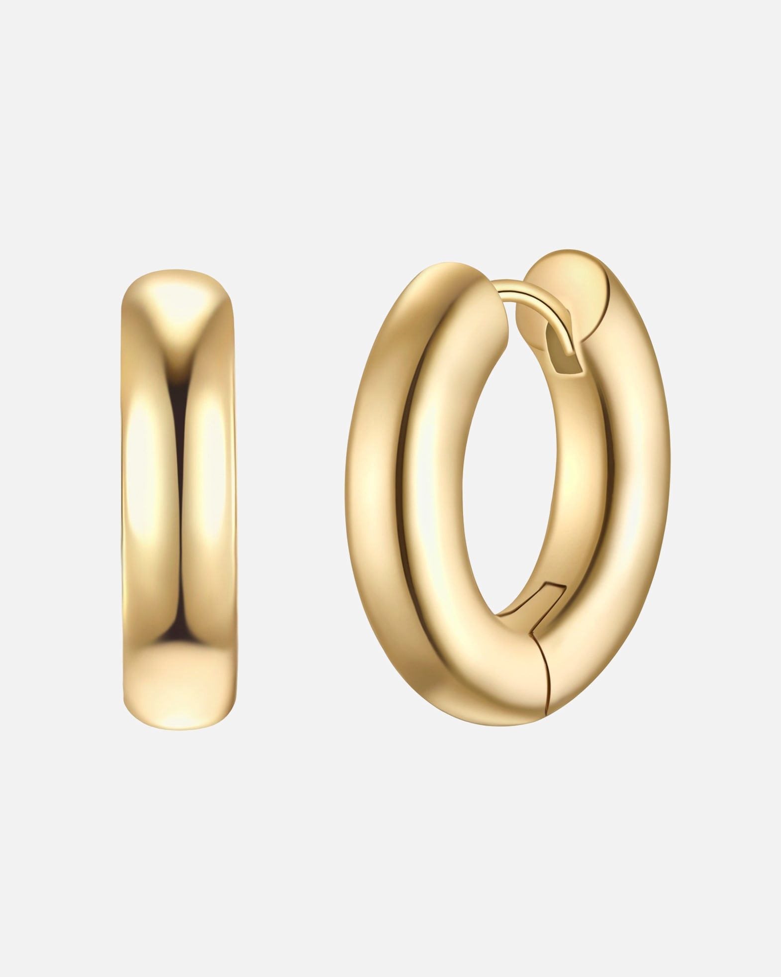 Obrączki dla Kobieta Yokoamii Kolczyki kola z pozlacanej metalowej stopu 23,8 mm