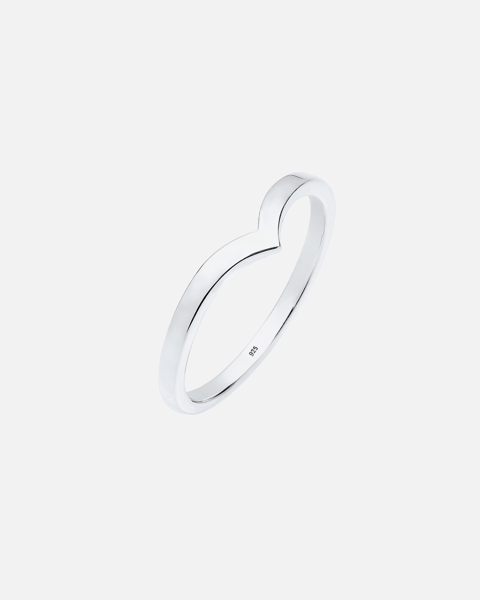 Pierścionek dla Kobieta Elli Damski w kształcie litery V Stacking Trend w srebrze 925 Sterling Silver 48