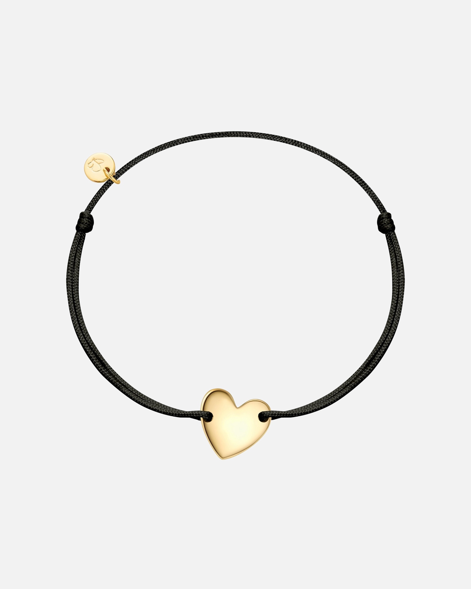 Bransoletka dla Kobieta Bransoletka Serce Tkanina Żółte złoto 15,0 - 22,0 cm, flexibel einstellbar
