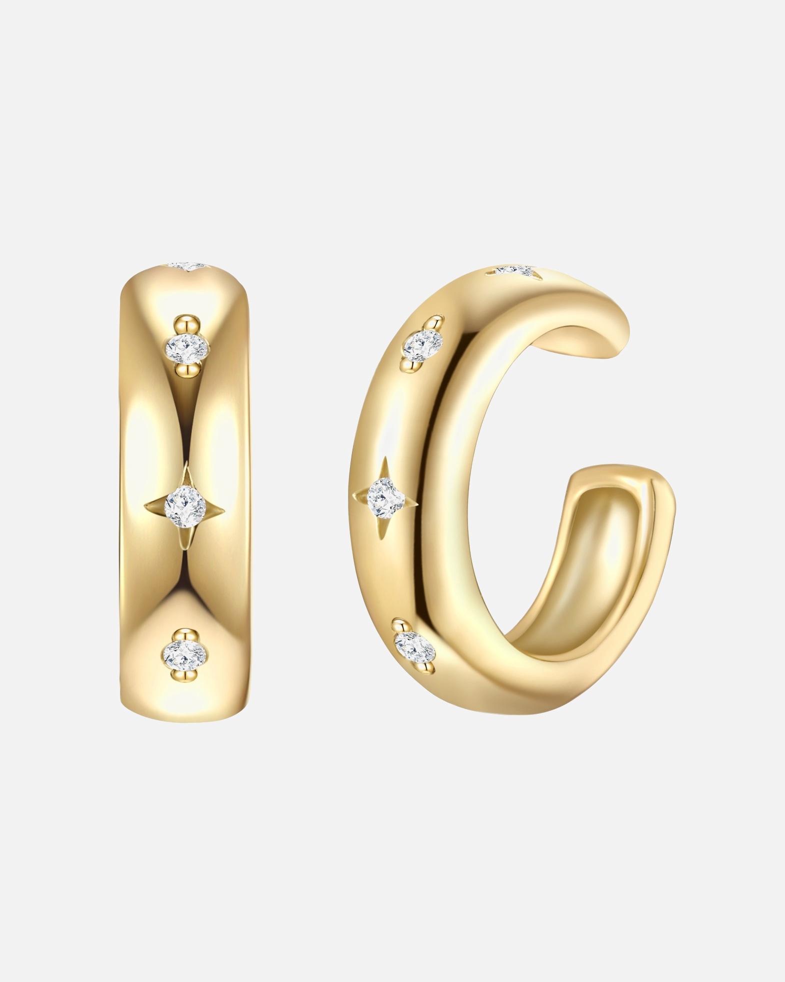 Kolczyki dla Kobieta Glanzstücke München Kolczyki z Srebro wysokiej próby w Żółte złoto 11,3 mm