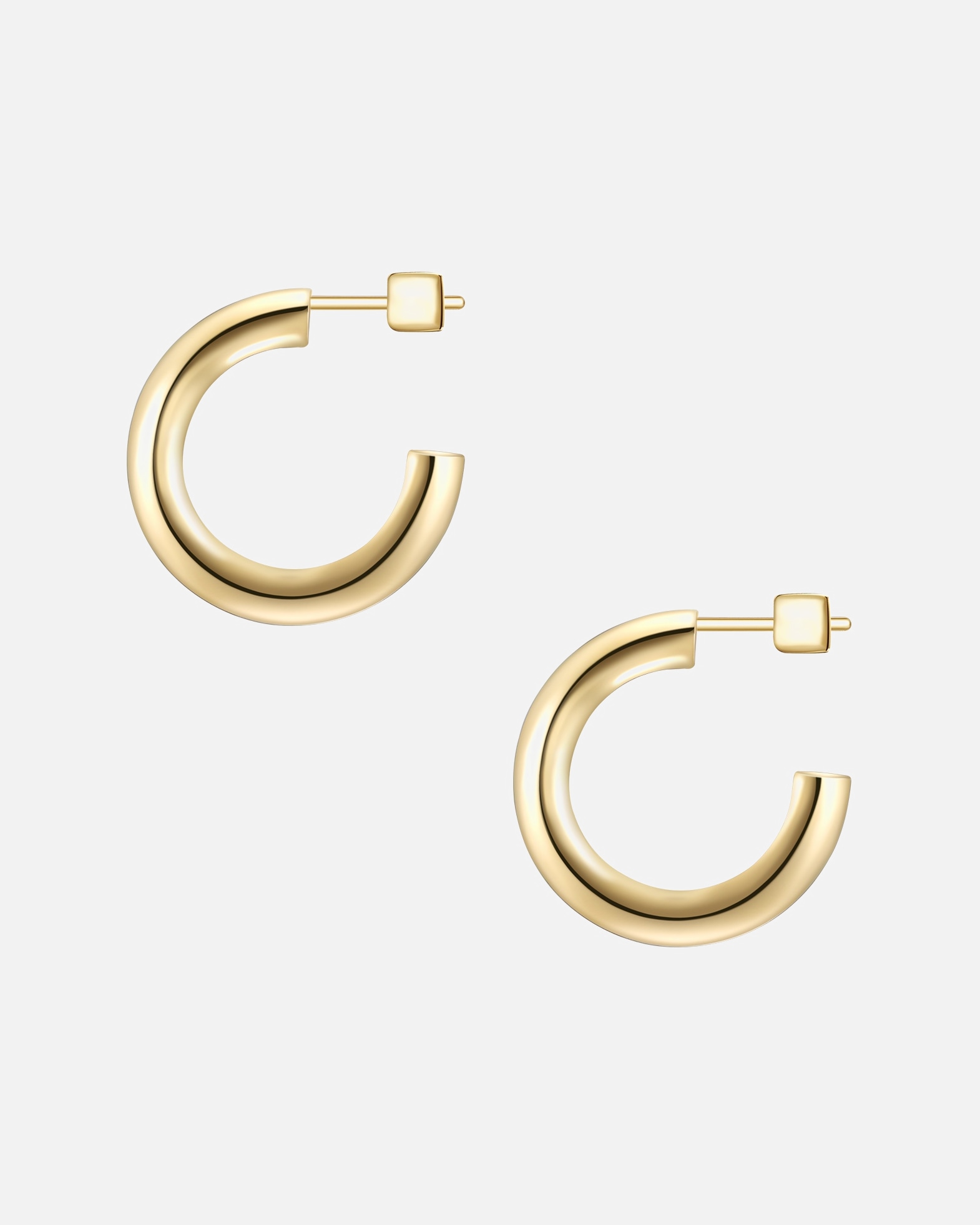 Obrączki dla Kobieta Glanzstücke München Kolczyki z Srebro wysokiej próby w Żółte złoto 21,1 mm