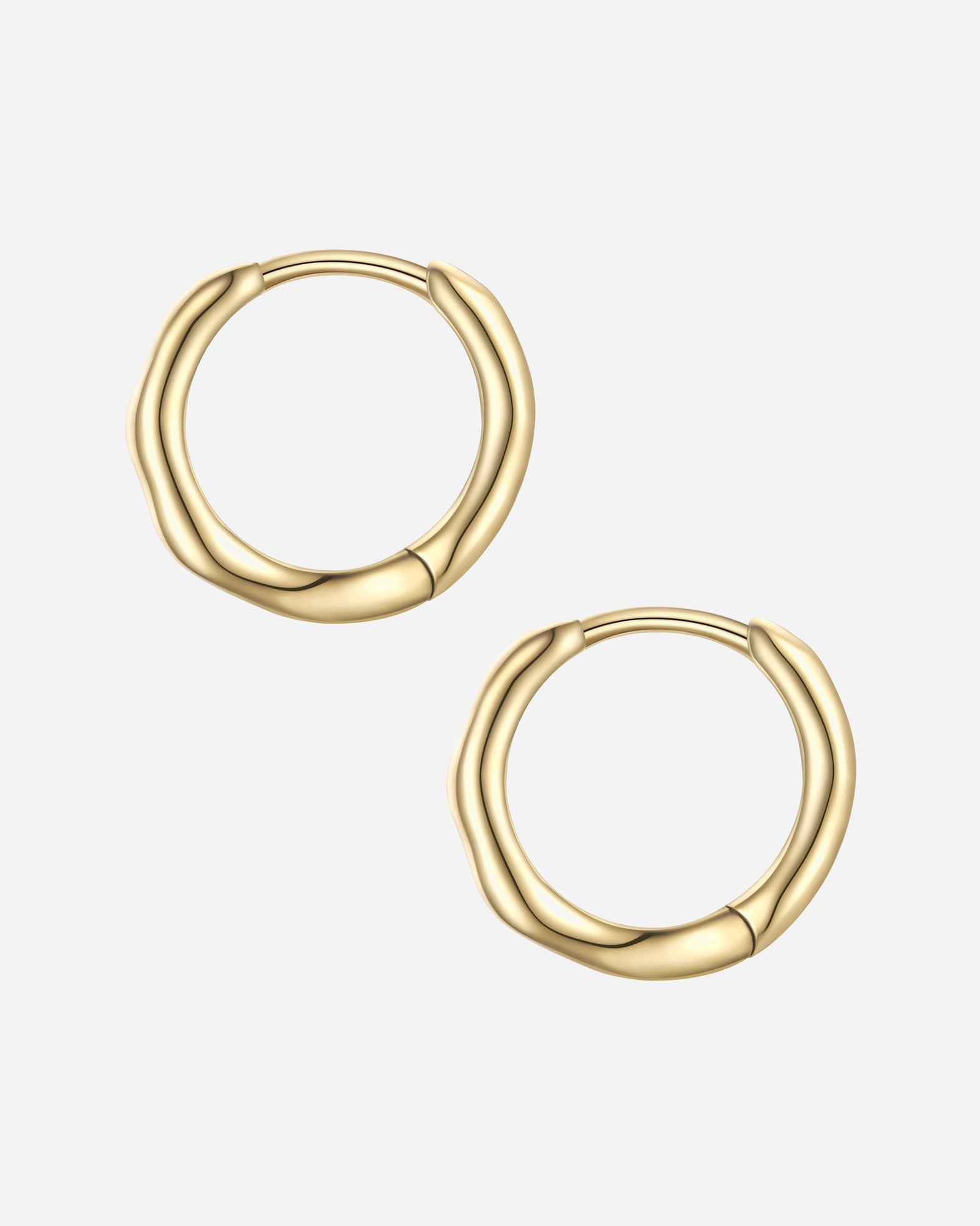 Obrączki dla Kobieta Glanzstücke München Kolczyki Srebro wysokiej próby Żółte złoto 11,0 mm