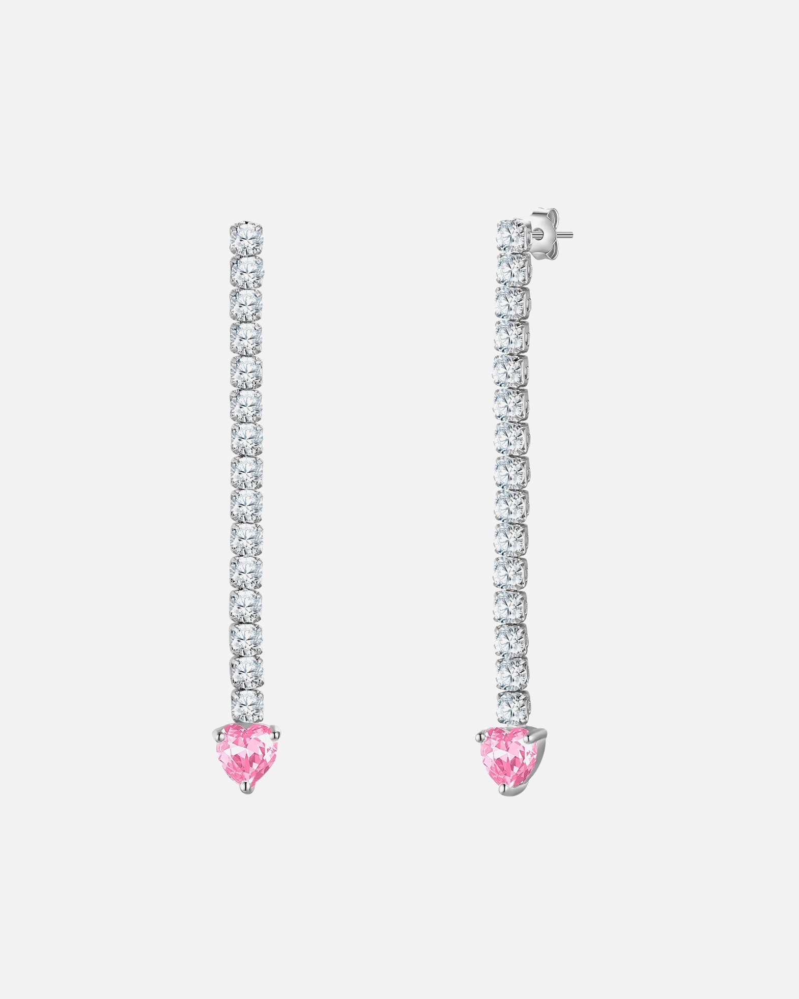 Kolczyki dla Kobieta Kolczyki Serce z Srebro wysokiej próby w Srebrny 45,4 mm