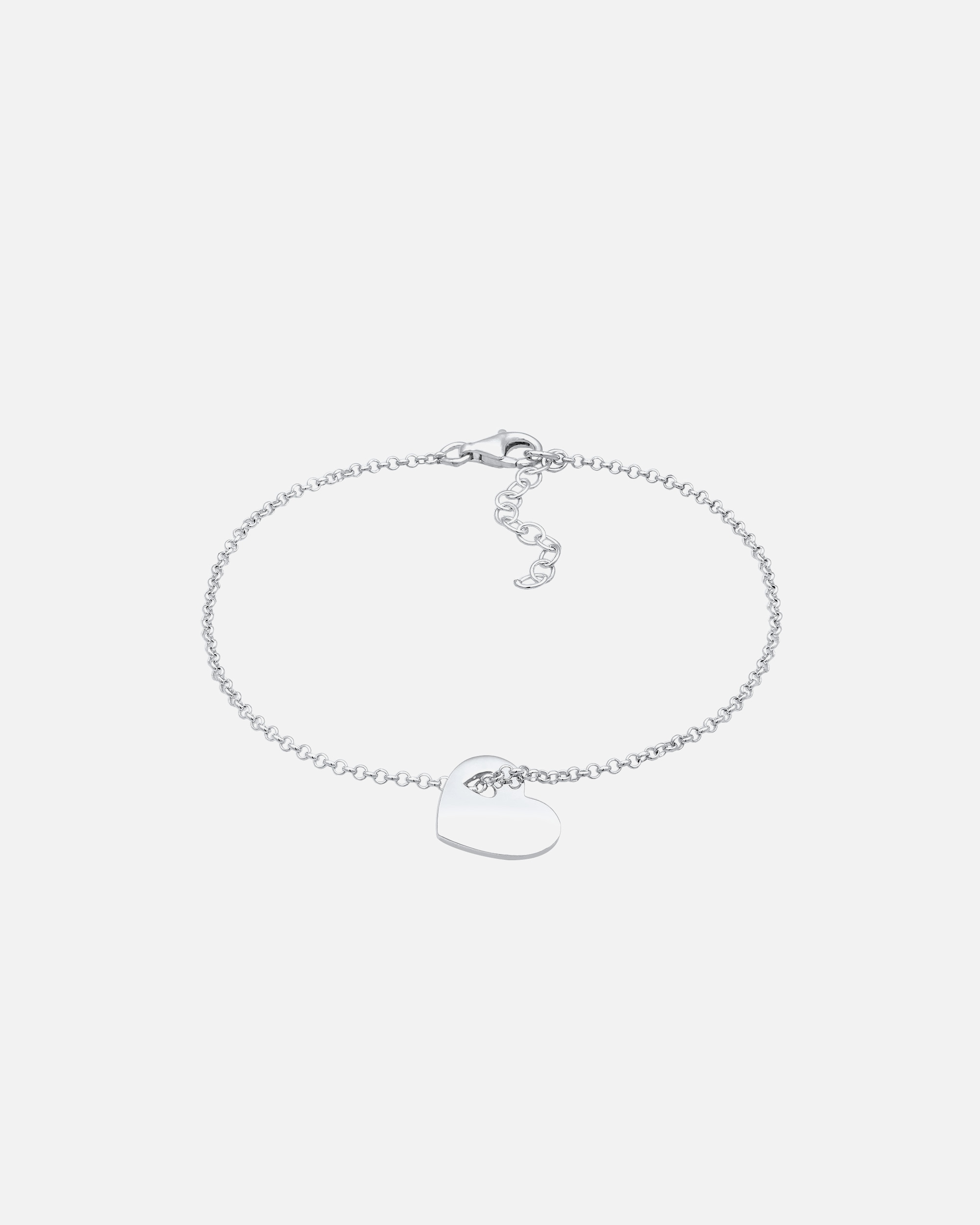 Bransoletka dla Kobieta Elli Damskie serce z wycięciem Love w srebrze próby 925 Sterling Silver 16