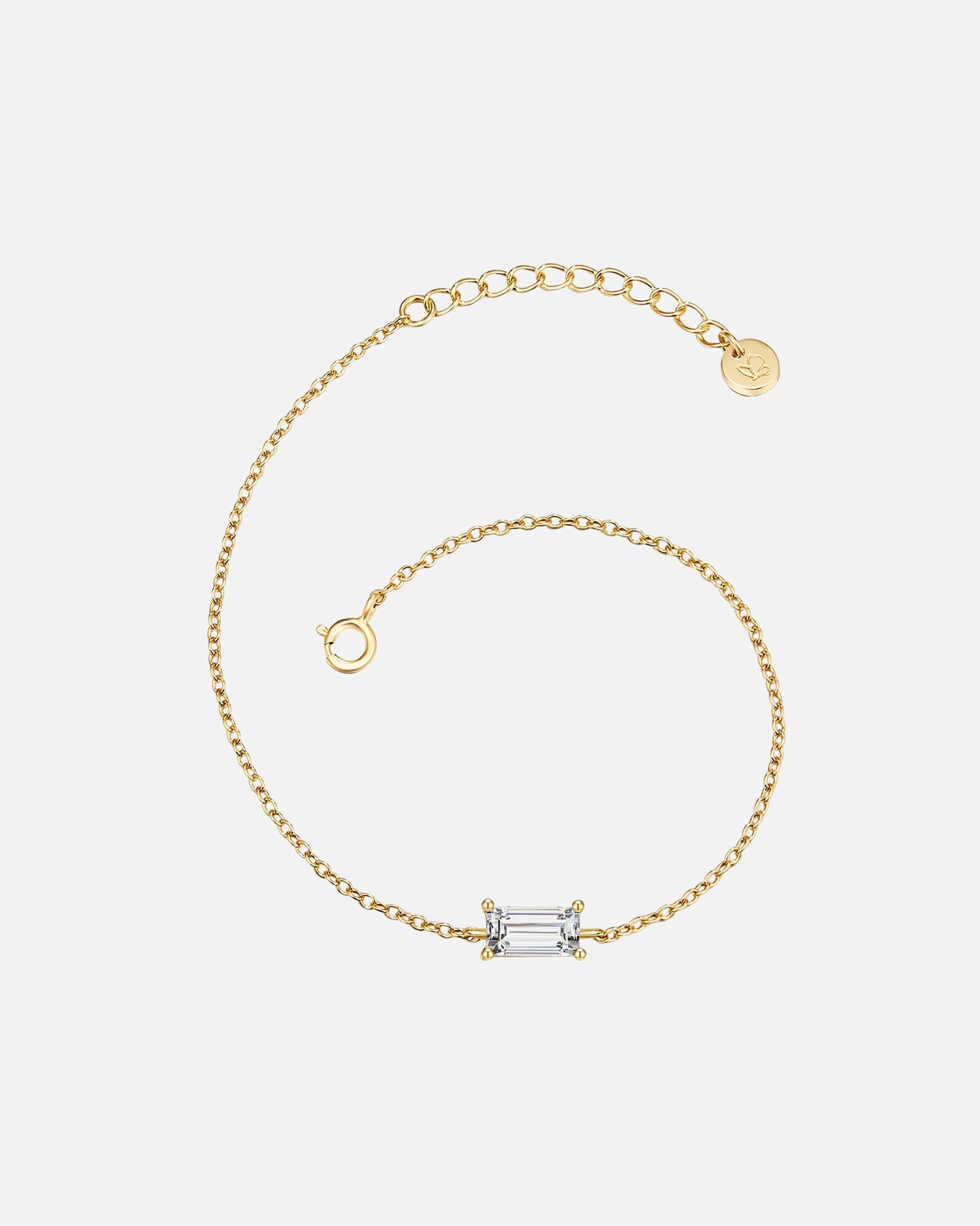 Bransoletka dla Kobieta Srebrna bransoleta srebro wysokiej próby Cyrkonia żółte złoto 17,0 cm Basislänge + 3,0 cm Verlängerung