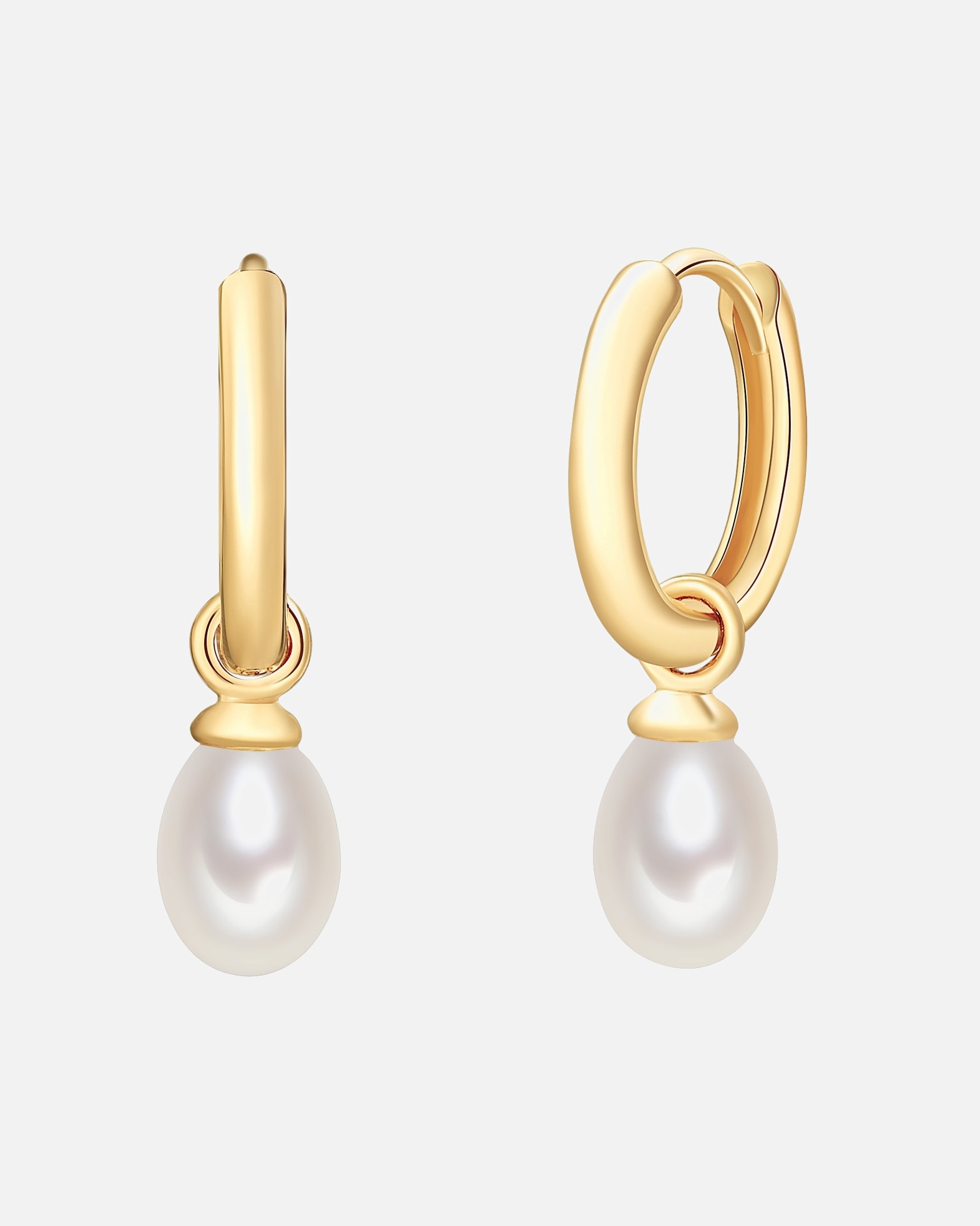 Obrączki dla Kobieta Valero Pearls Kreole z perłą srebro wysokiej próby Perła hodowlana słodkowodna srebrny 26,2 mm