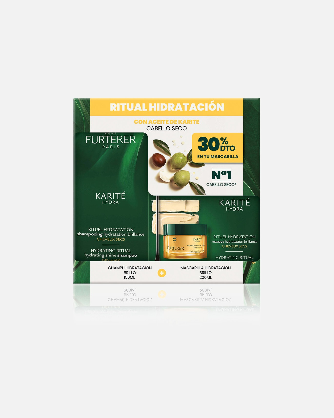 Zestaw do pielęgnacji włosów dla Unisex René Furterer SHEA HYDRA SZAMPON NAWILŻAJĄCY + ETUI NA MASKĘ 1 sztuka