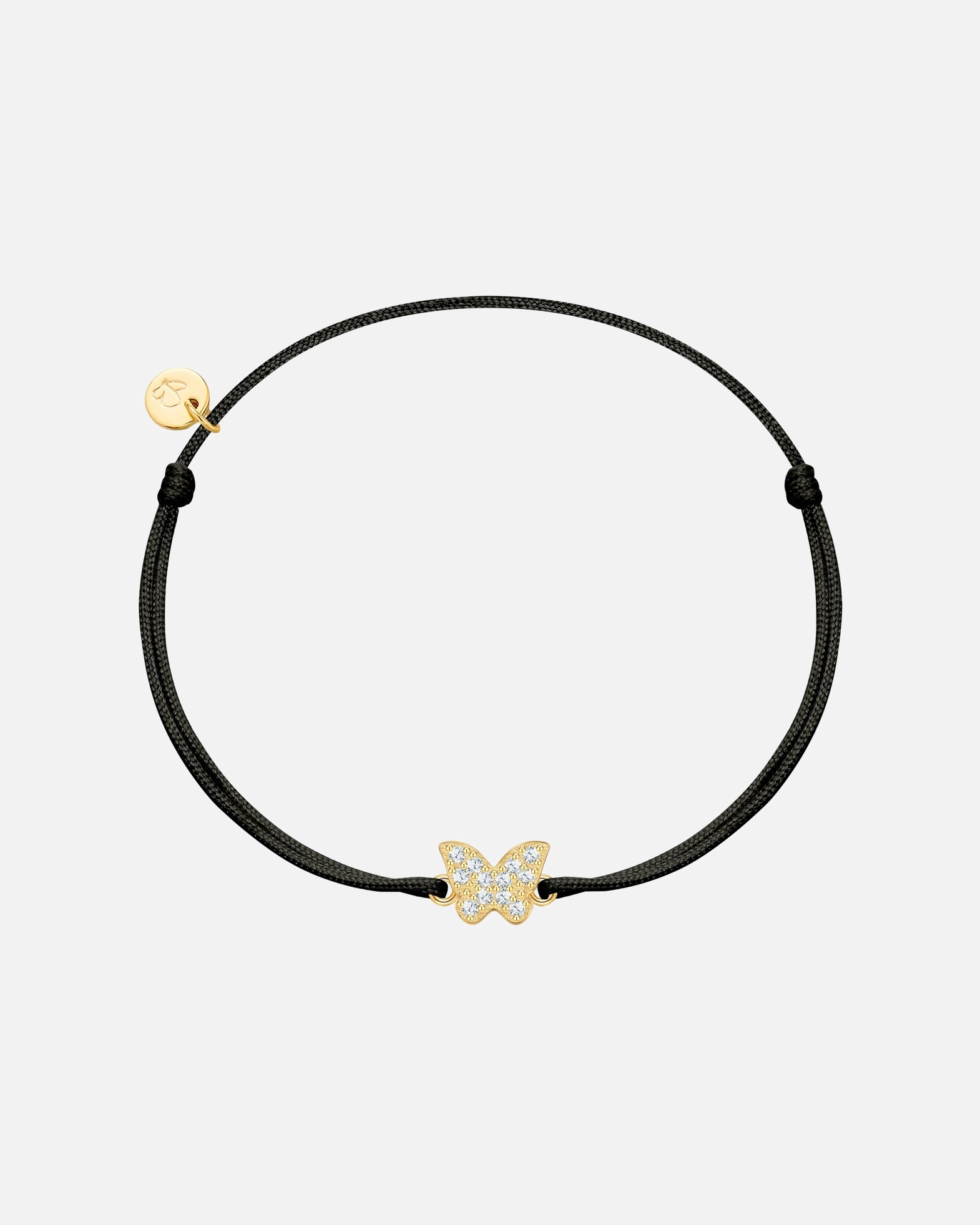 Bransoletka dla Kobieta Glanzstücke München Bransoletka Motyl z Srebra Sterling w zlocie zóltym z Cyrkonia 15,0 - 22,0 cm, flexibel einstellbar