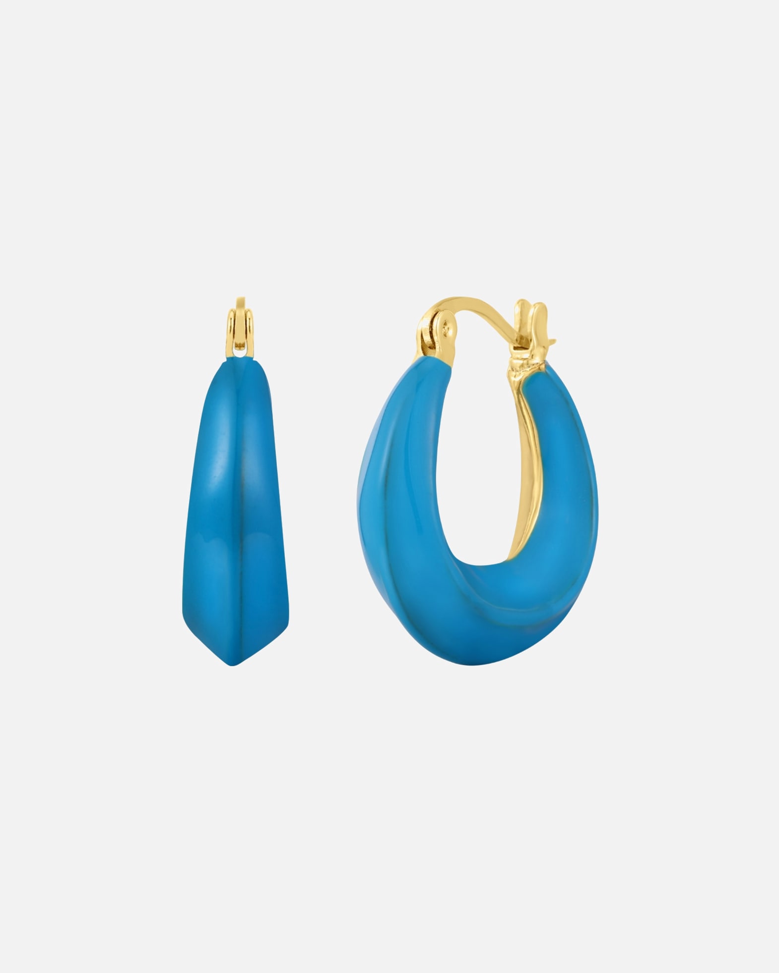 Obrączki dla Kobieta Kolczyki z Mosiadz w Żółte złoto 24,5 mm