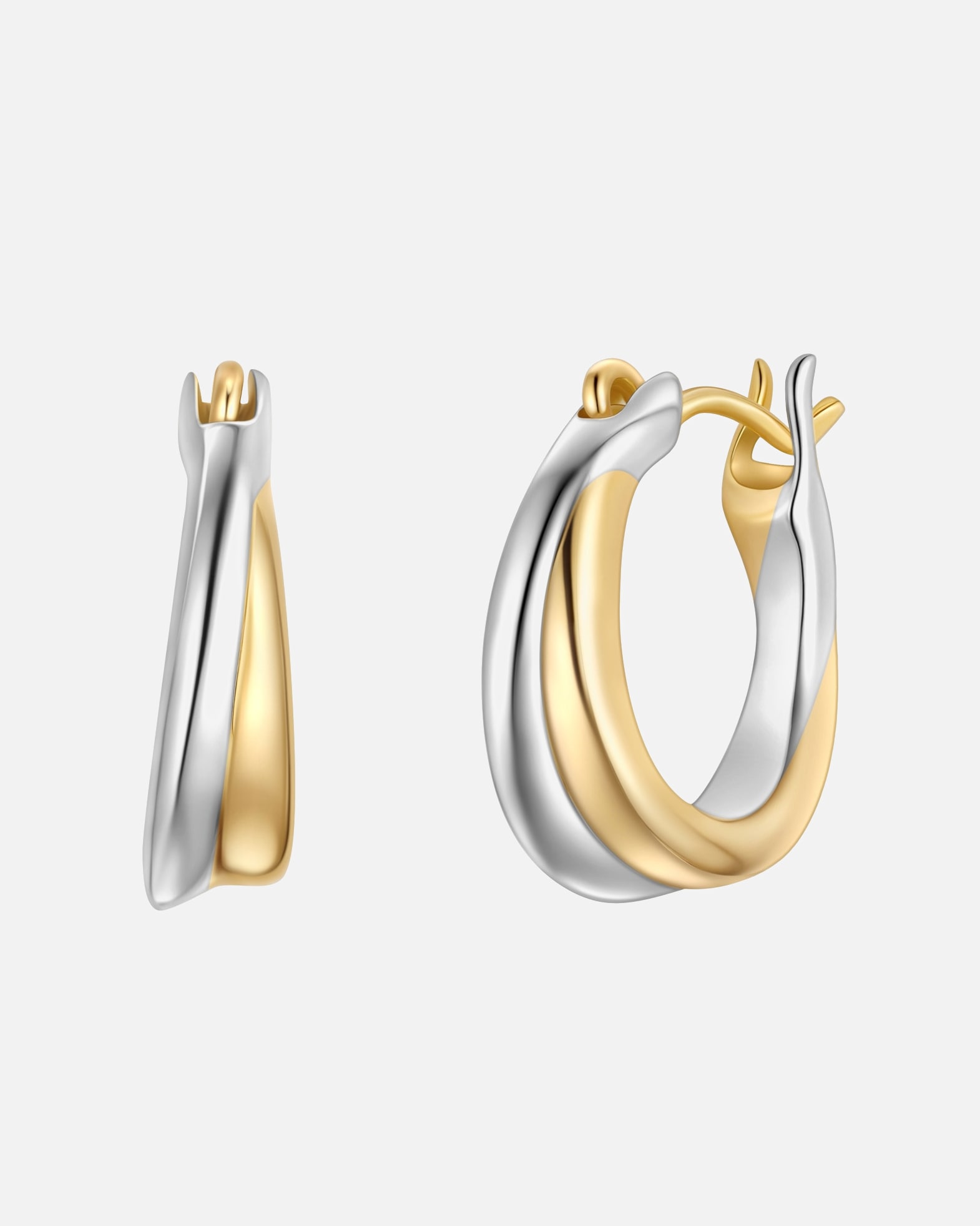 Obrączki dla Kobieta Glanzstücke München Kolczyki kola ze srebra próby 925 w kolorze zlotym 14,2 mm