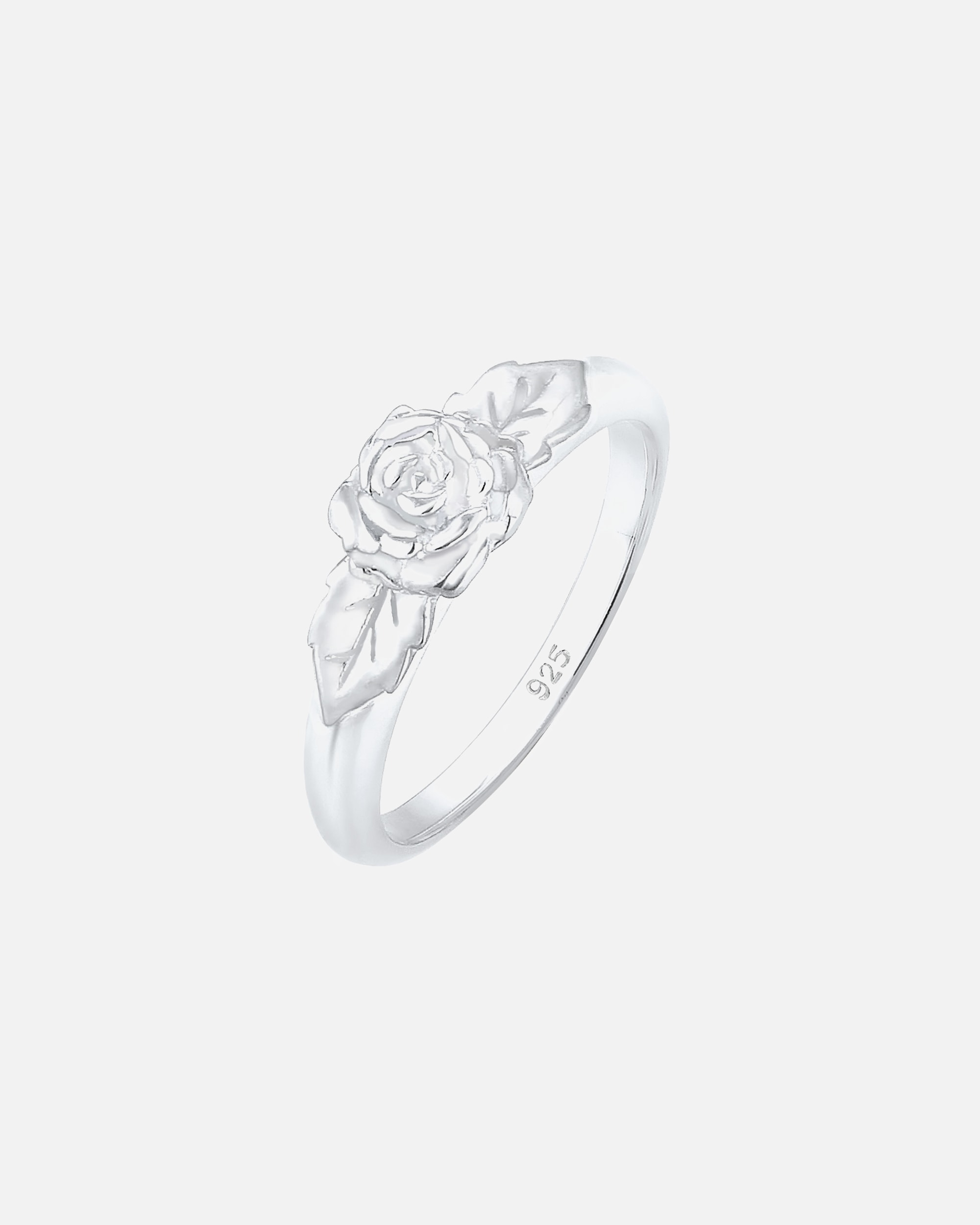 Pierścionek dla Kobieta Elli Damska obrączka symbol róży Floral Vintage Look w srebrze 925 Sterling Silver 52