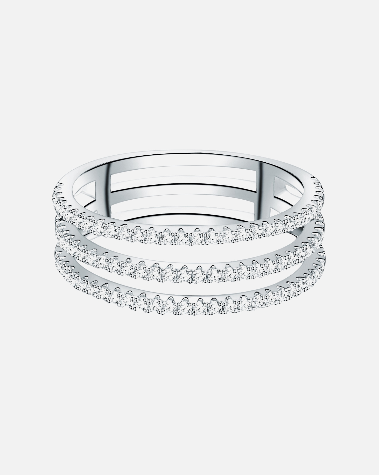 Pierścionek dla Kobieta Trilani Srebrny pierścionek srebro wysokiej próby Cyrkonia srebrny 58