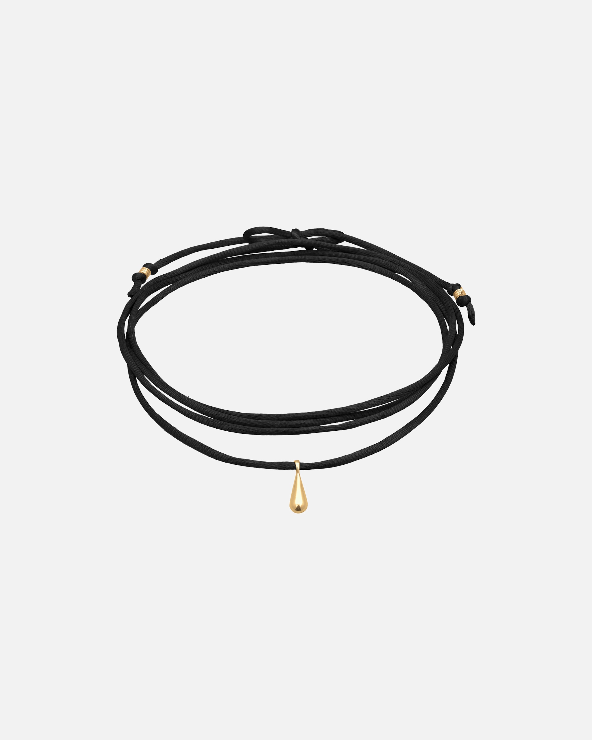 Naszyjnik dla Kobieta Elli Damski choker wisiorek kropla z satynową szarością ze srebra próby 925 Sterling Silver 160