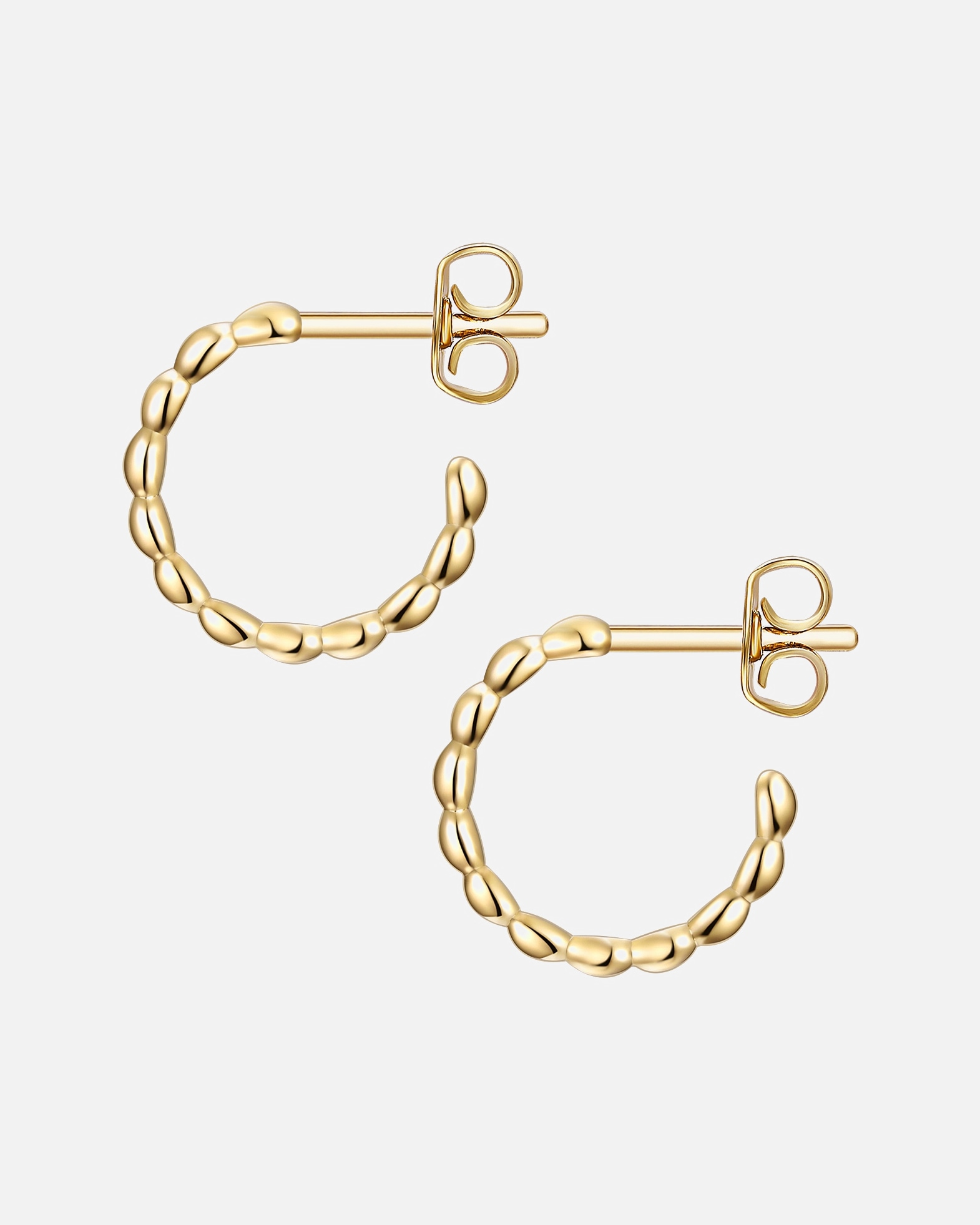 Kolczyki dla Kobieta Glanzstücke München Srebrne kolczyki kreole srebro wysokiej próby żółte złoto 12,9 mm