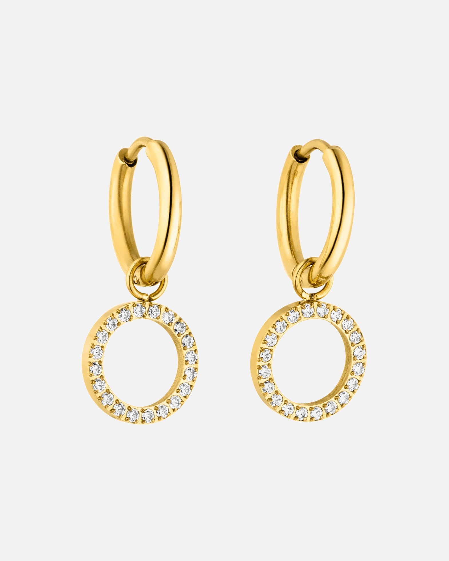 Kolczyki dla Kobieta Purelei Purelei Kolczyki Kółka Closed Glow Złoto