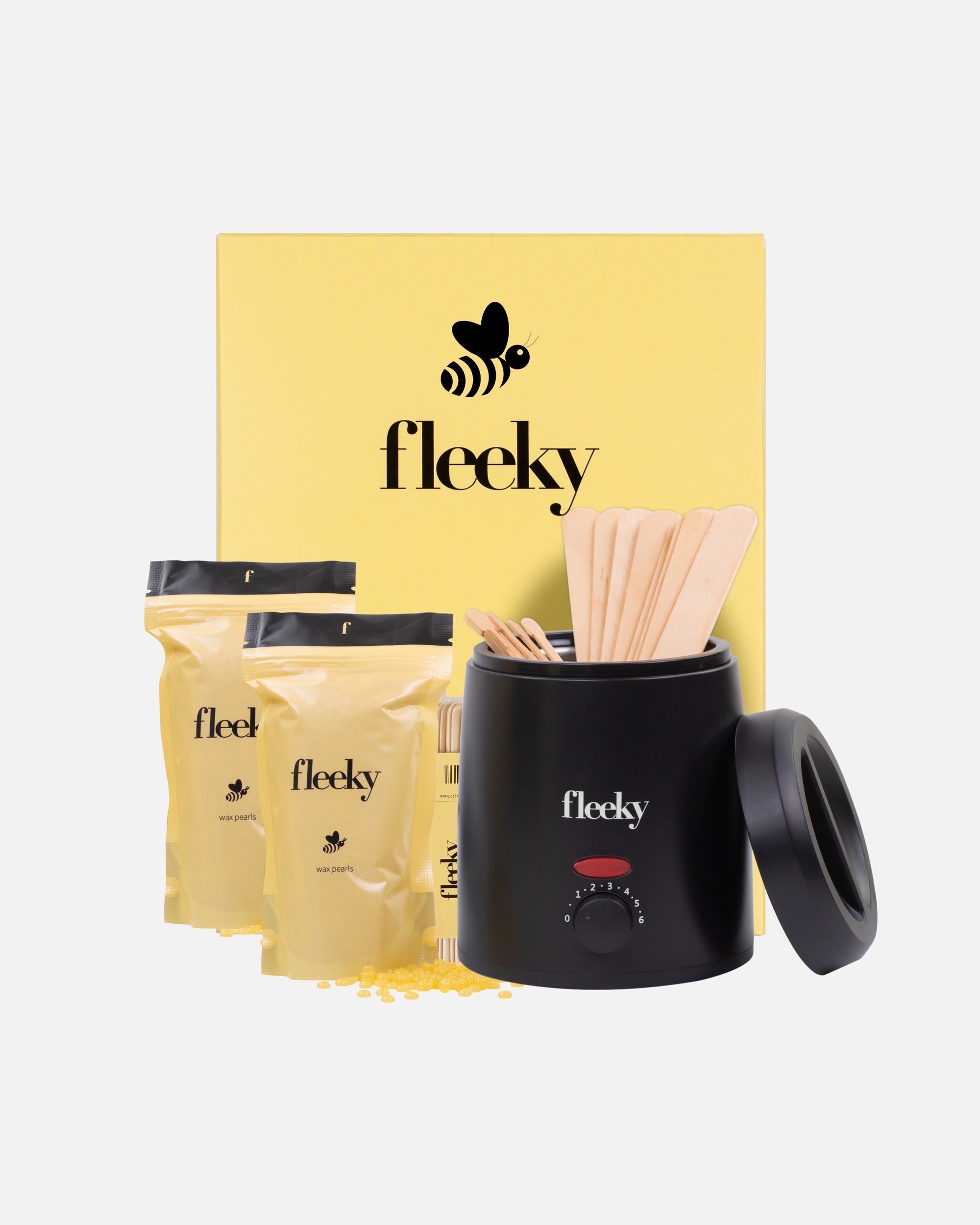 Akcesoria do depilacji dla Unisex Fleeky Zestaw do Depilacji - Podgrzewacz i Wosk 1 sztukakaka