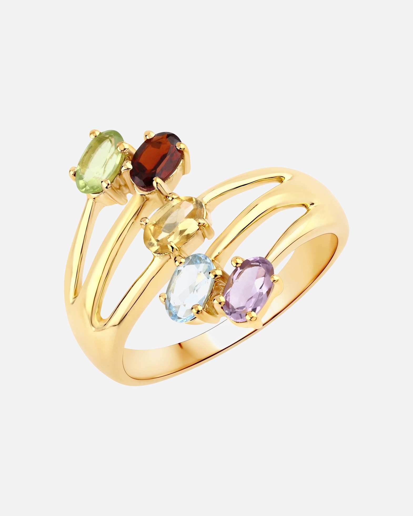 Pierścionek dla Kobieta Pierścionek Srebro wysokiej próby Żółte złoto 56