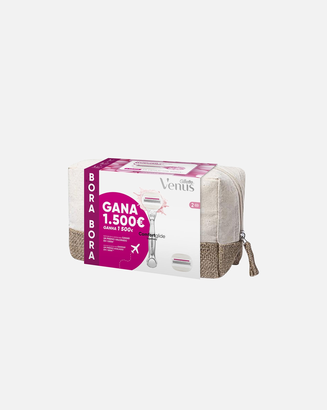 Depilator dla Kobieta Gillette Kosmetyczka GILLETTE VENUS SUGARBERRY BORA BORA machine + 2 wkłady 1 sztuka