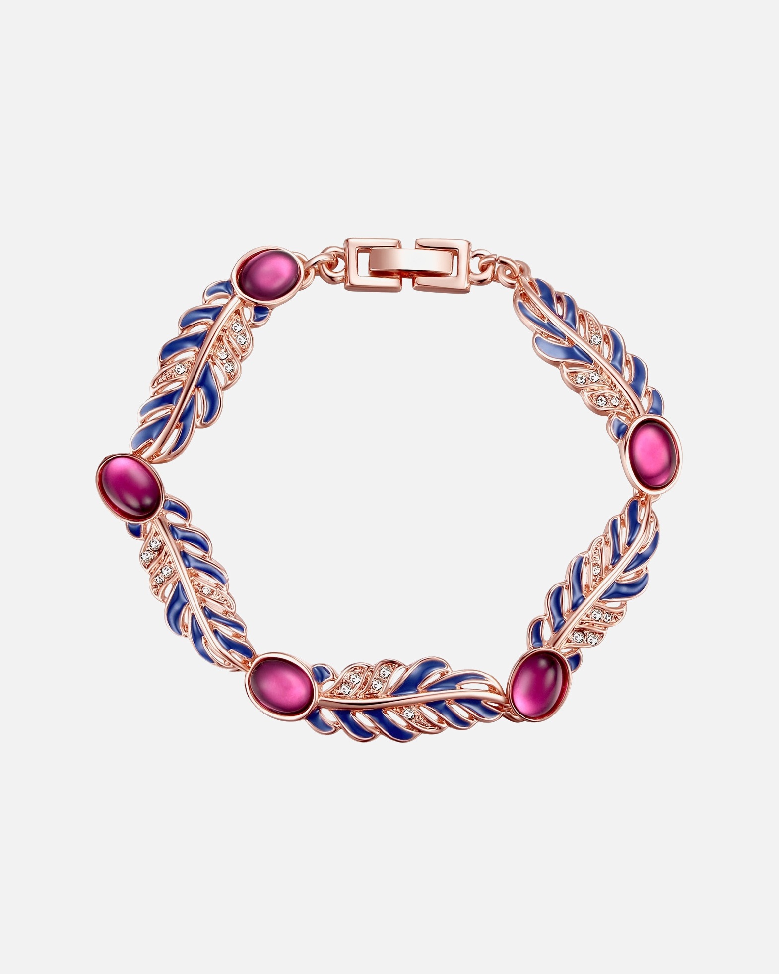 Bransoletka dla Kobieta Pióro Stop metali Zdobienie kryształkami Swarovski® 19,0 cm